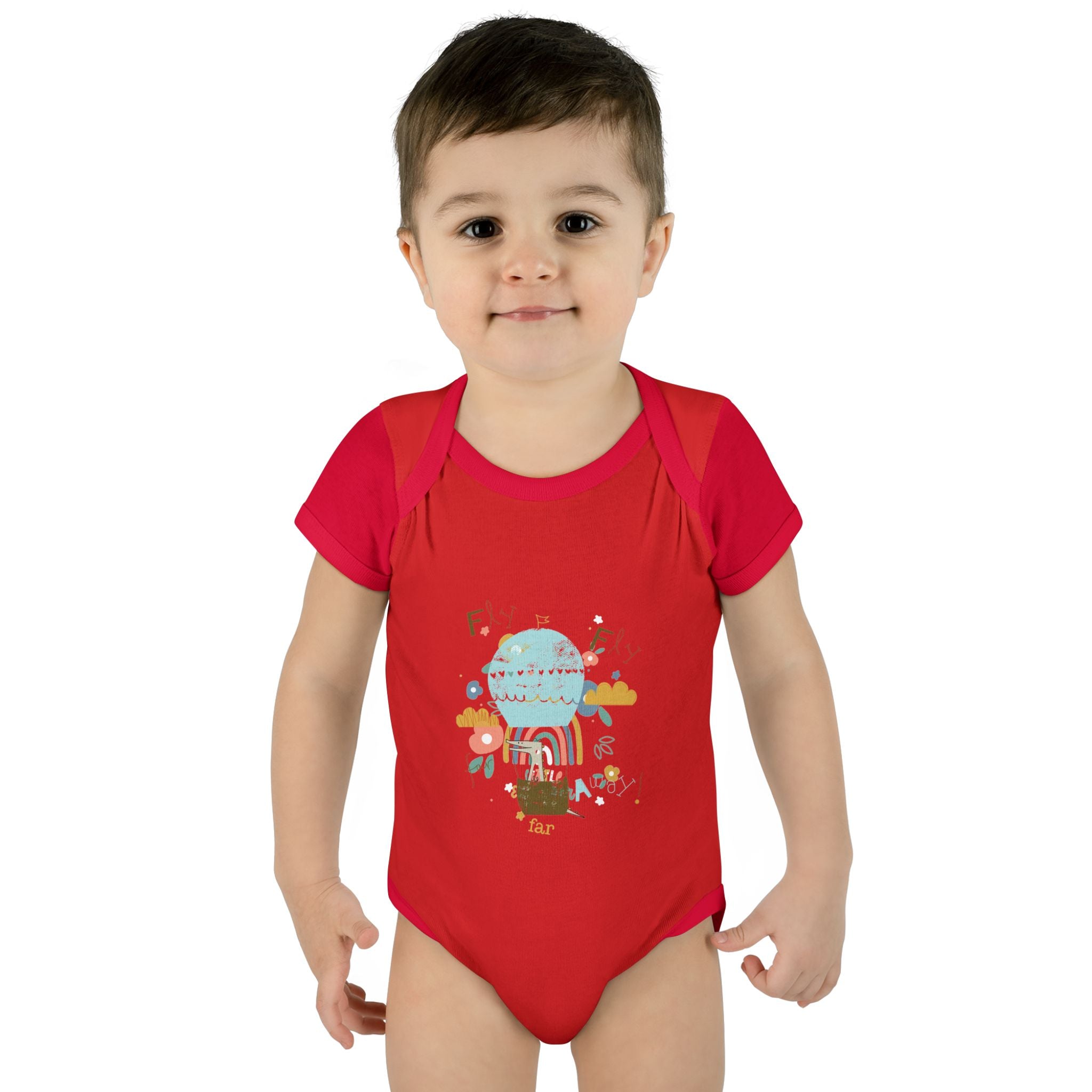Rainbow and Flowers Infant Bodysuit, Cute Baby Outfit, Baby Shower Gift, Newborn Clothes, Spring Celebration Wear