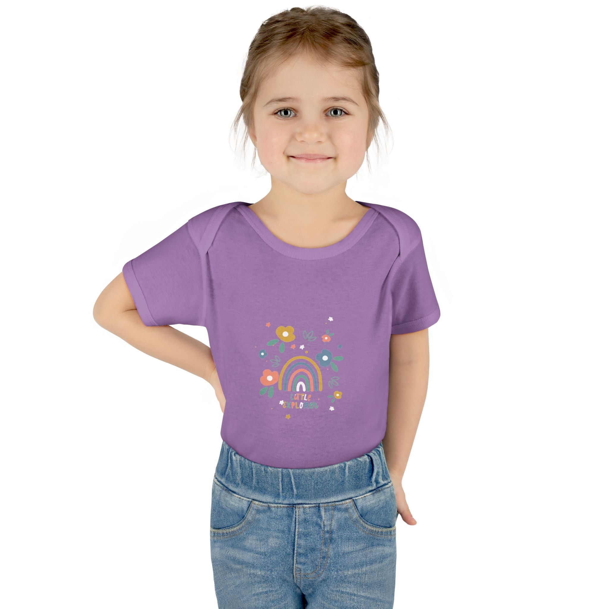 Whimsical Rainbow Baby Bodysuit | Cute Infant Onesie, Floral Baby Clothing, Gift for New Parents, Baby Shower Present, Toddler Outfit