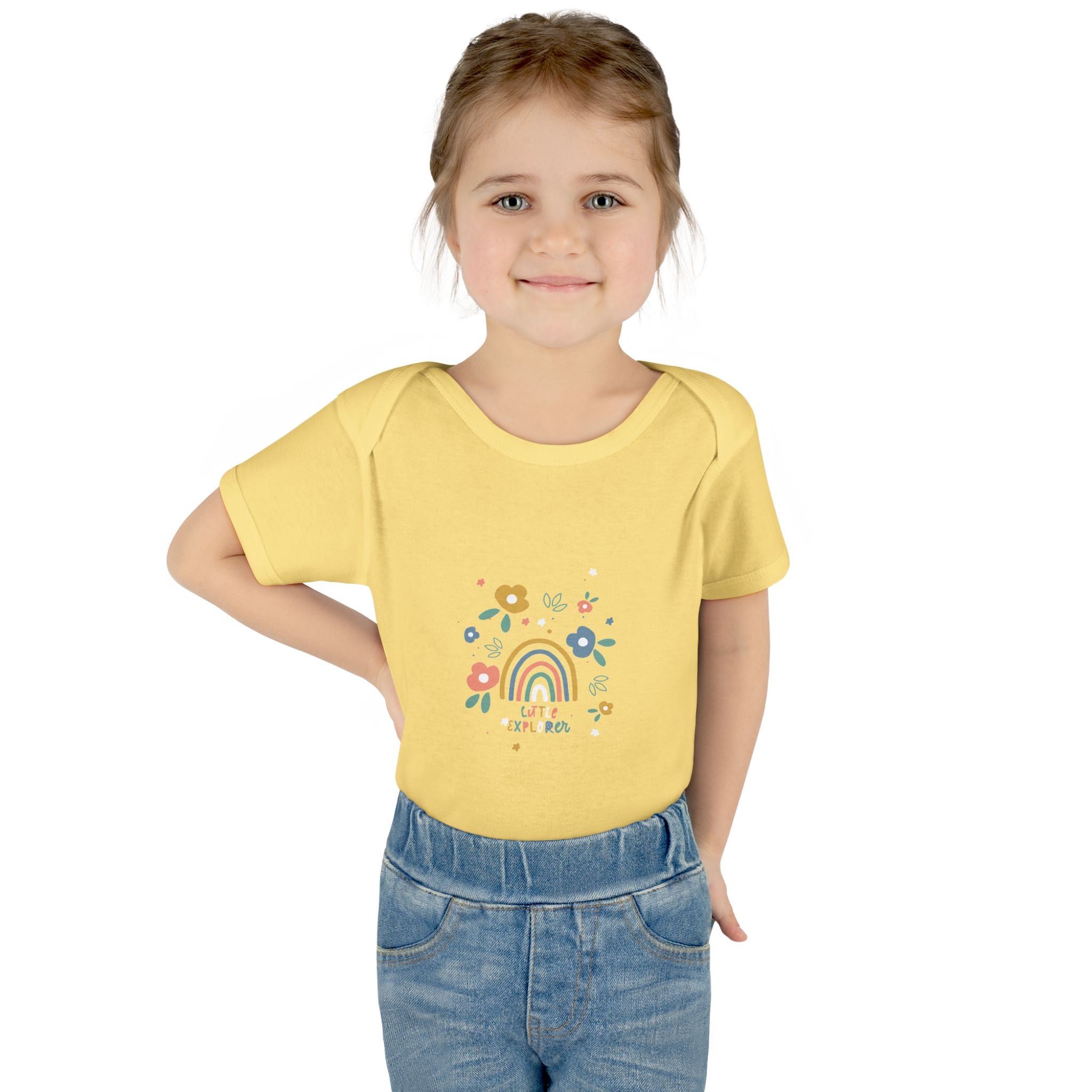 Whimsical Rainbow Baby Bodysuit | Cute Infant Onesie, Floral Baby Clothing, Gift for New Parents, Baby Shower Present, Toddler Outfit