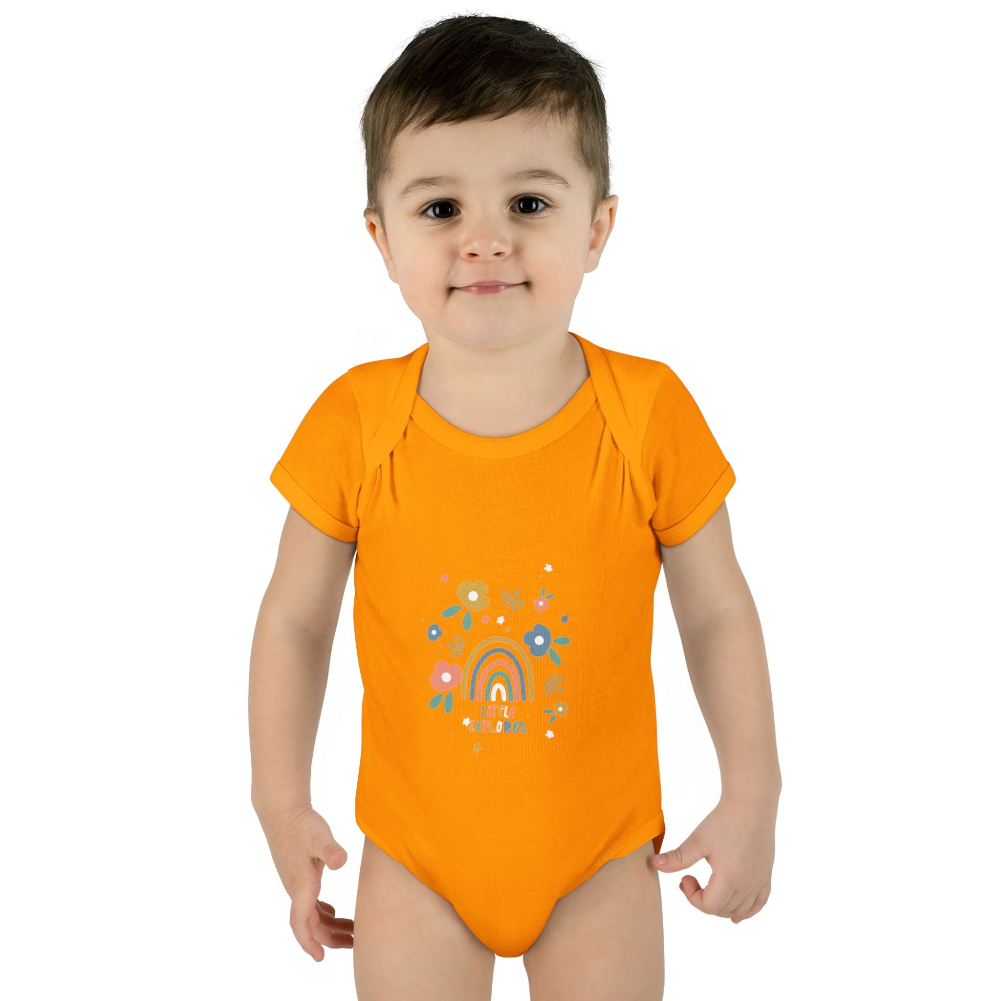 Whimsical Rainbow Baby Bodysuit | Cute Infant Onesie, Floral Baby Clothing, Gift for New Parents, Baby Shower Present, Toddler Outfit