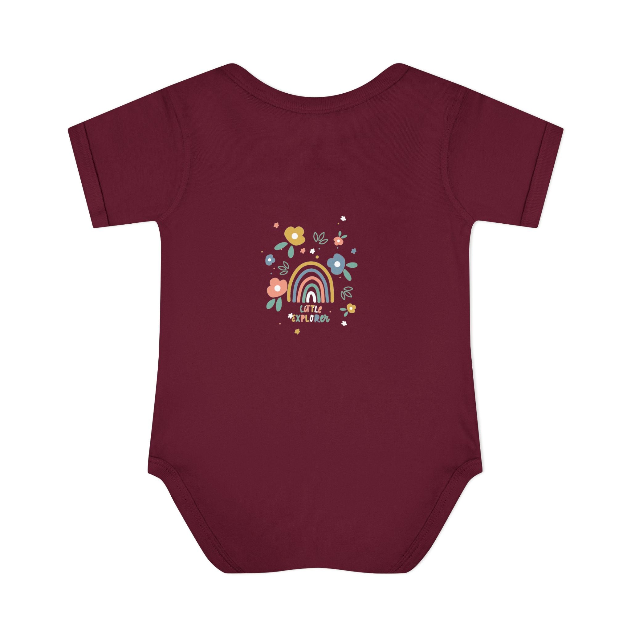 Whimsical Rainbow Baby Bodysuit | Cute Infant Onesie, Floral Baby Clothing, Gift for New Parents, Baby Shower Present, Toddler Outfit