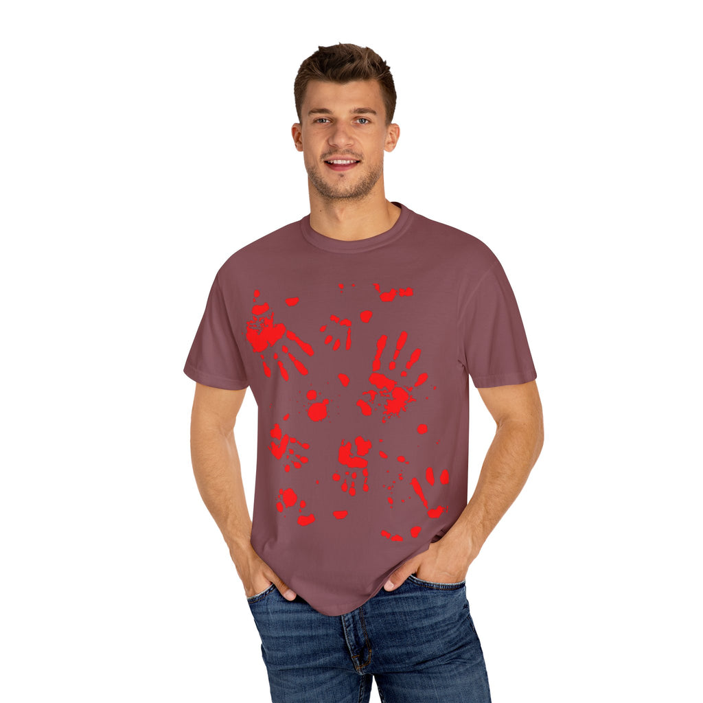Handprint Art Unisex T-shirt - Unique Grunge Tee, Casual Wear, Gift for Artsy Friends, Home Decor Style, Statement Fashion