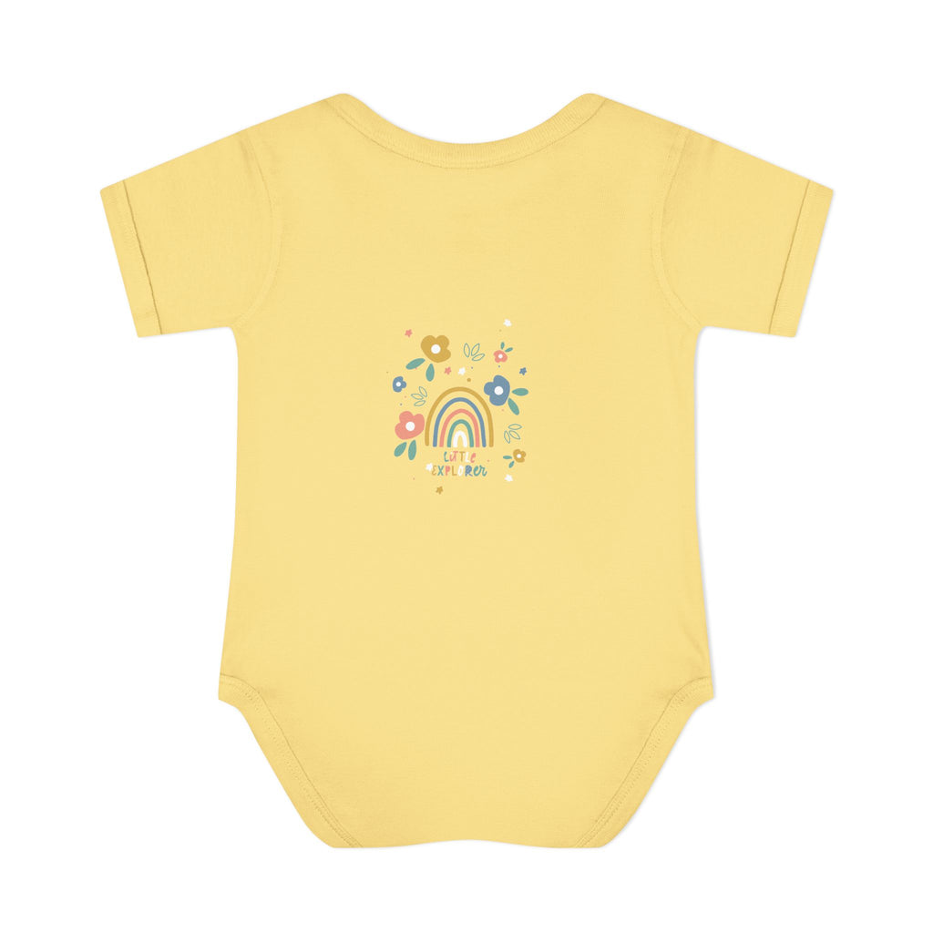 Whimsical Rainbow Baby Bodysuit | Cute Infant Onesie, Floral Baby Clothing, Gift for New Parents, Baby Shower Present, Toddler Outfit