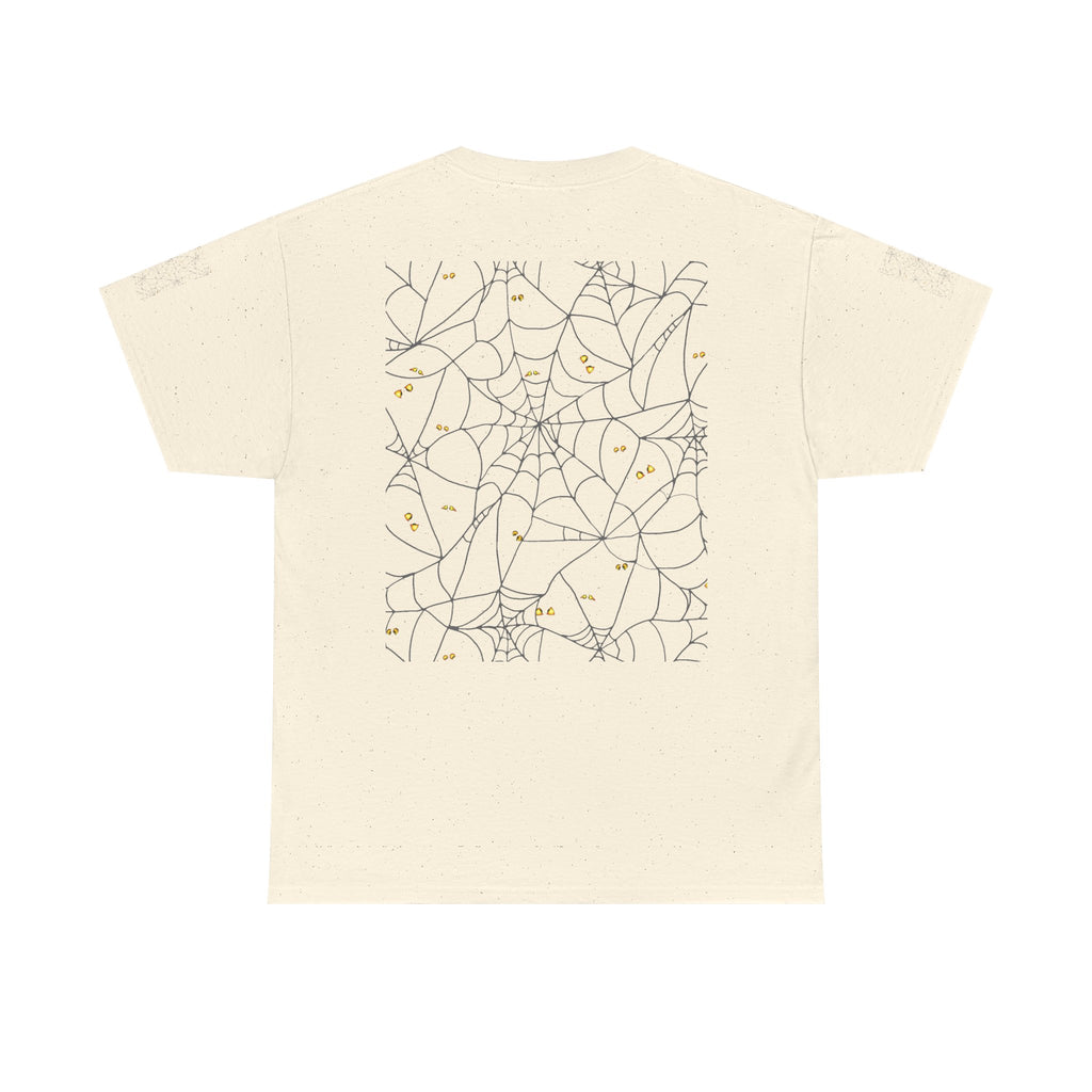 Spooky Spiderweb Tee, Halloween T-Shirt, Unisex Cotton Tee, Fall Fashion, Horror Theme, Scary Gift, Autumn Apparel
