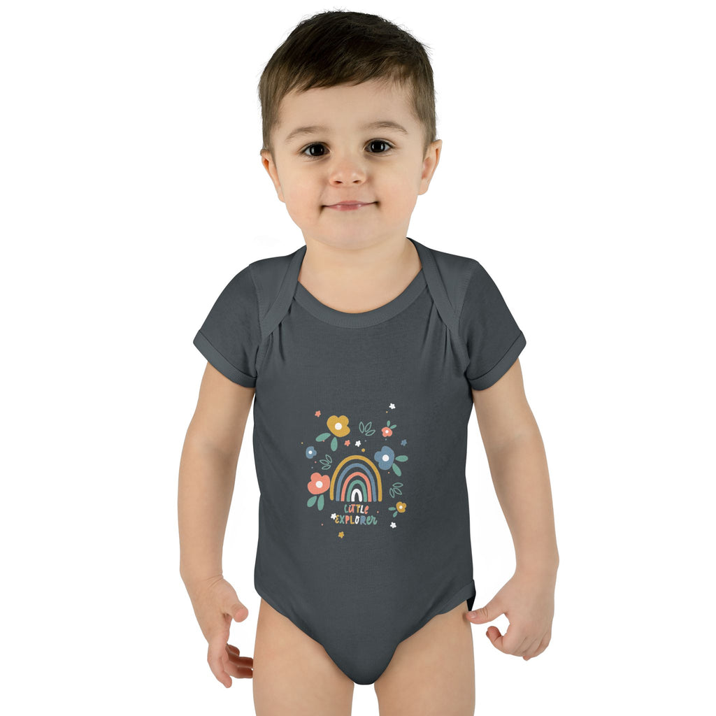 Whimsical Rainbow Baby Bodysuit | Cute Infant Onesie, Floral Baby Clothing, Gift for New Parents, Baby Shower Present, Toddler Outfit