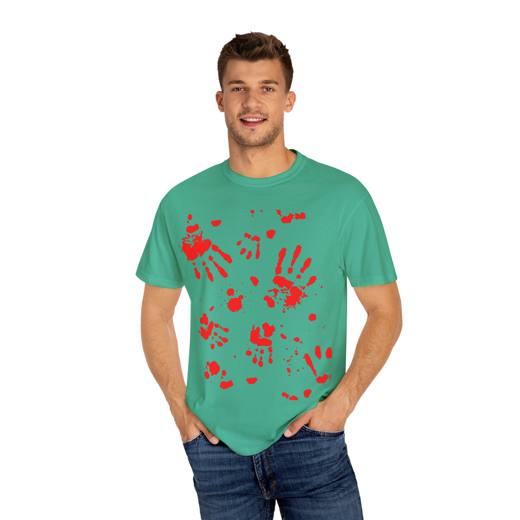 Handprint Art Unisex T-shirt - Unique Grunge Tee, Casual Wear, Gift for Artsy Friends, Home Decor Style, Statement Fashion
