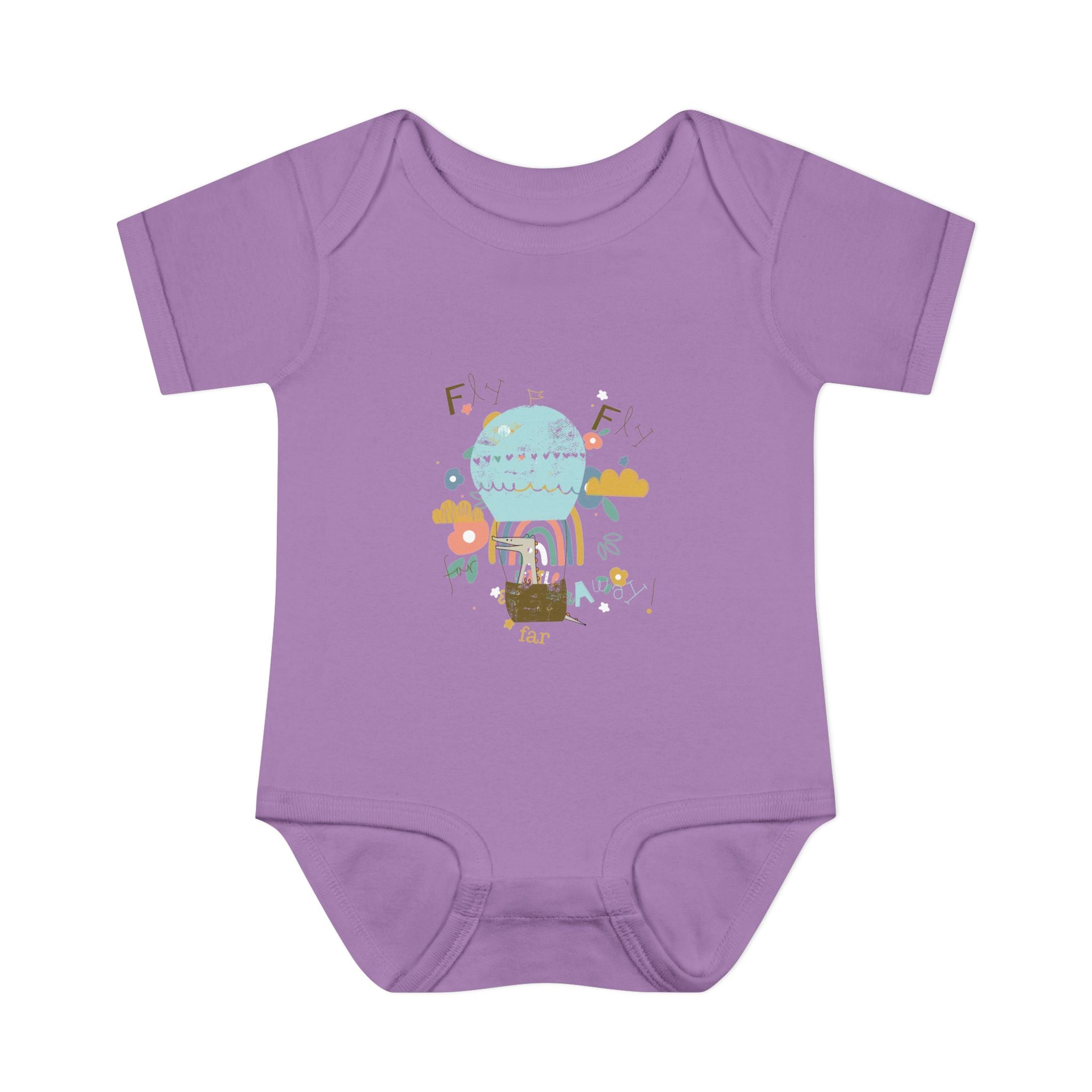 Rainbow and Flowers Infant Bodysuit, Cute Baby Outfit, Baby Shower Gift, Newborn Clothes, Spring Celebration Wear