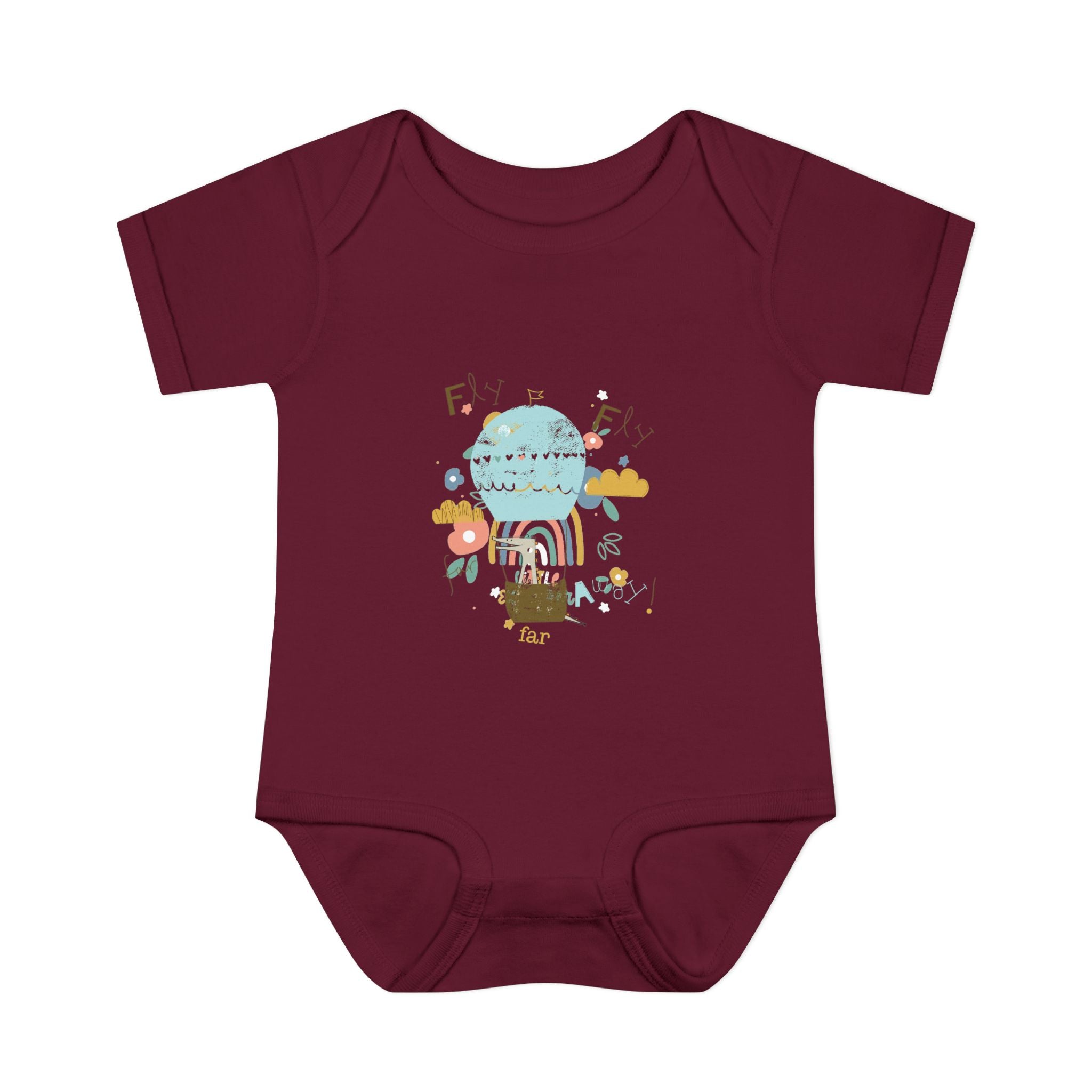 Rainbow and Flowers Infant Bodysuit, Cute Baby Outfit, Baby Shower Gift, Newborn Clothes, Spring Celebration Wear