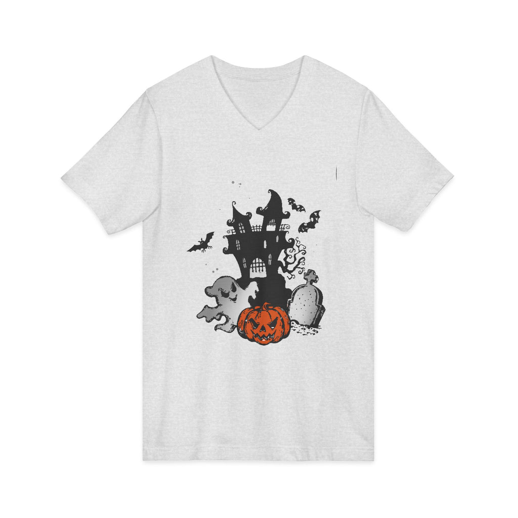 Women Halloween V-Neck Tee