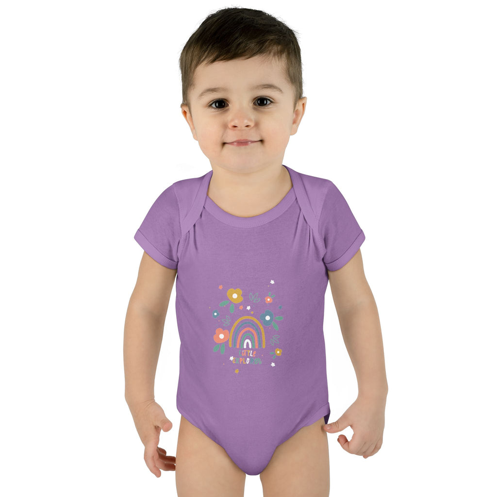 Whimsical Rainbow Baby Bodysuit | Cute Infant Onesie, Floral Baby Clothing, Gift for New Parents, Baby Shower Present, Toddler Outfit