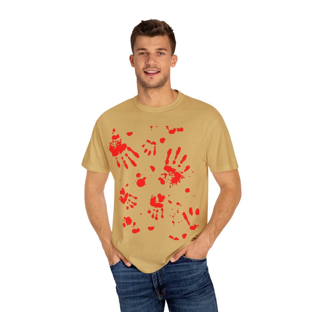 Handprint Art Unisex T-shirt - Unique Grunge Tee, Casual Wear, Gift for Artsy Friends, Home Decor Style, Statement Fashion