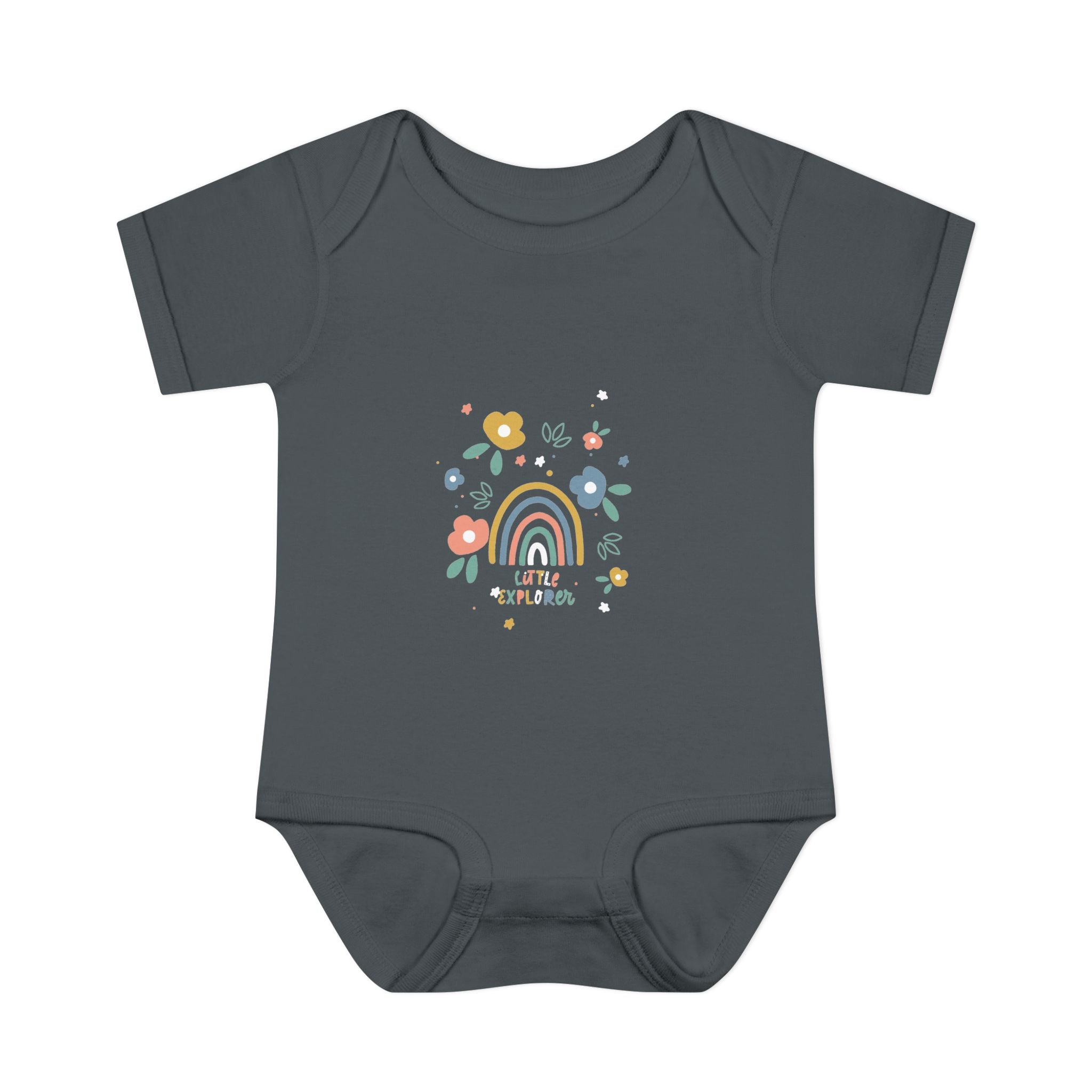 Whimsical Rainbow Baby Bodysuit | Cute Infant Onesie, Floral Baby Clothing, Gift for New Parents, Baby Shower Present, Toddler Outfit