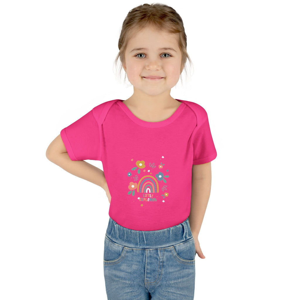 Whimsical Rainbow Baby Bodysuit | Cute Infant Onesie, Floral Baby Clothing, Gift for New Parents, Baby Shower Present, Toddler Outfit