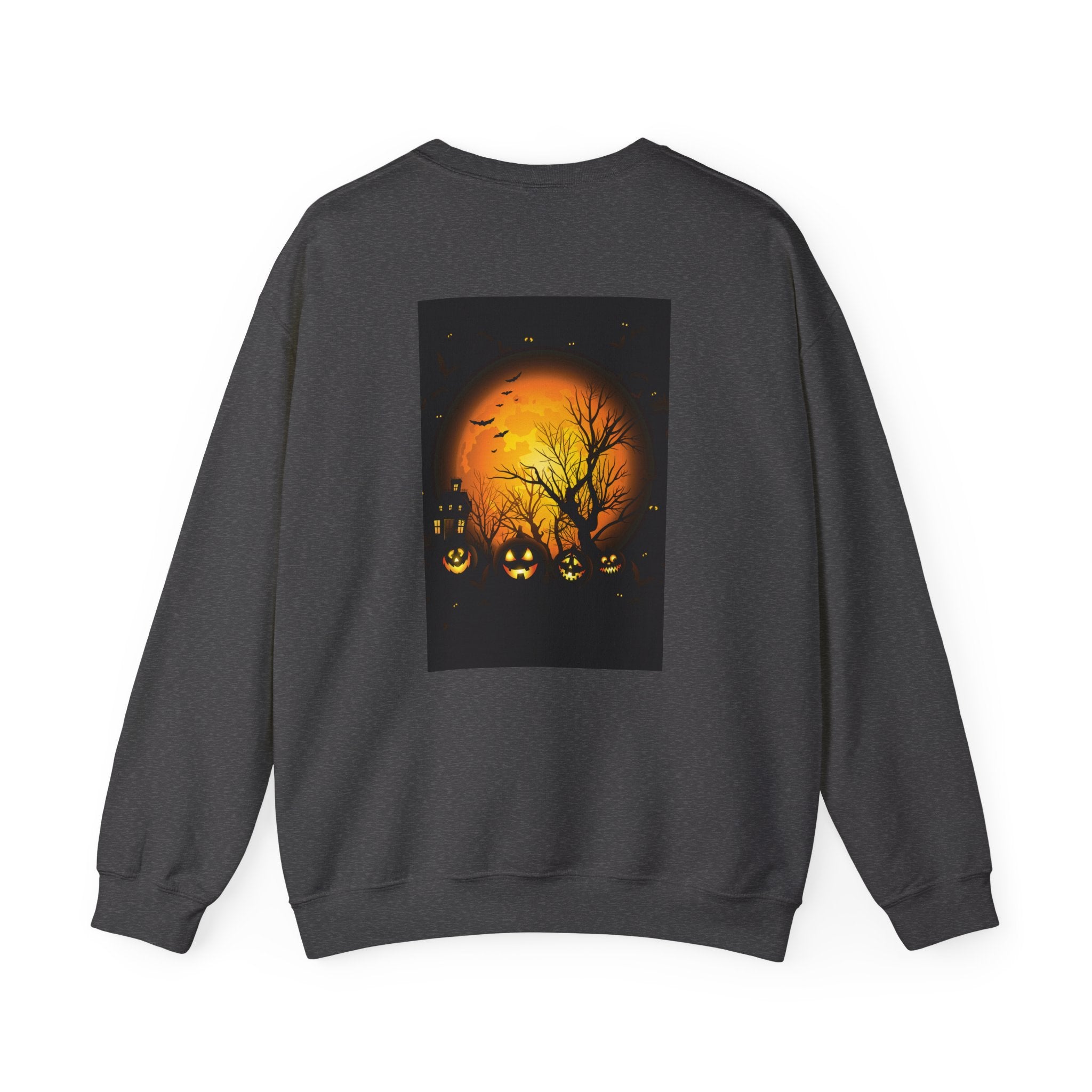 Halloween Pumpkin Crewneck Sweatshirt | Cozy Unisex Fall Fashion, Spooky Apparel, Autumn Layering, Halloween Gift