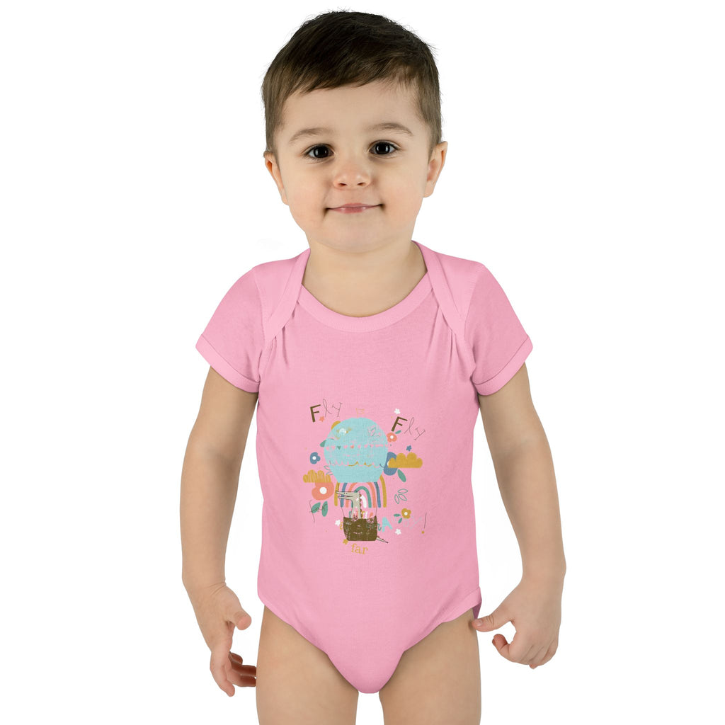 Rainbow and Flowers Infant Bodysuit, Cute Baby Outfit, Baby Shower Gift, Newborn Clothes, Spring Celebration Wear