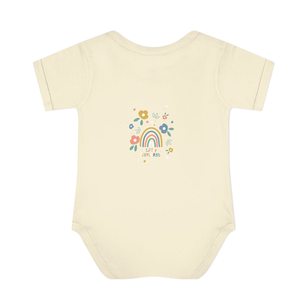 Whimsical Rainbow Baby Bodysuit | Cute Infant Onesie, Floral Baby Clothing, Gift for New Parents, Baby Shower Present, Toddler Outfit