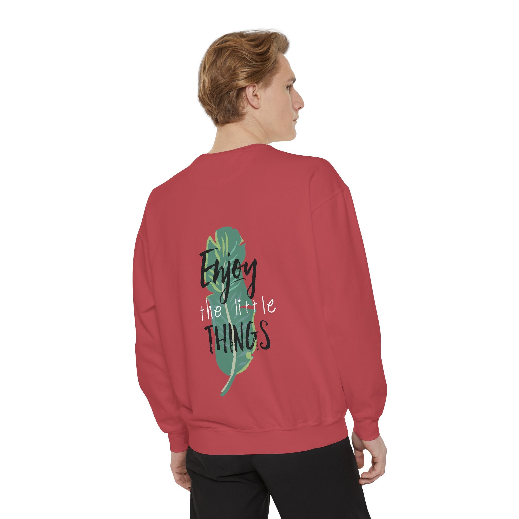Men Enjoy the Little Things Sweatshirt, Cozy Apparel, Gift for Her, Motivational Fashion, Spring Casual Wear