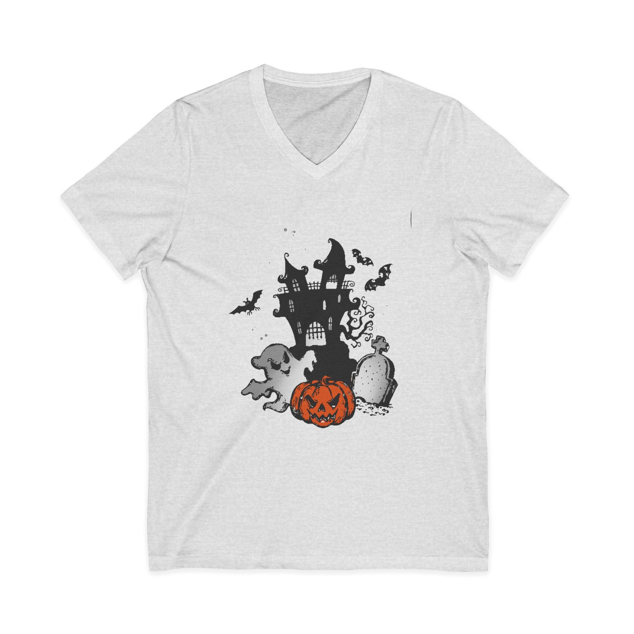 Women Halloween V-Neck Tee