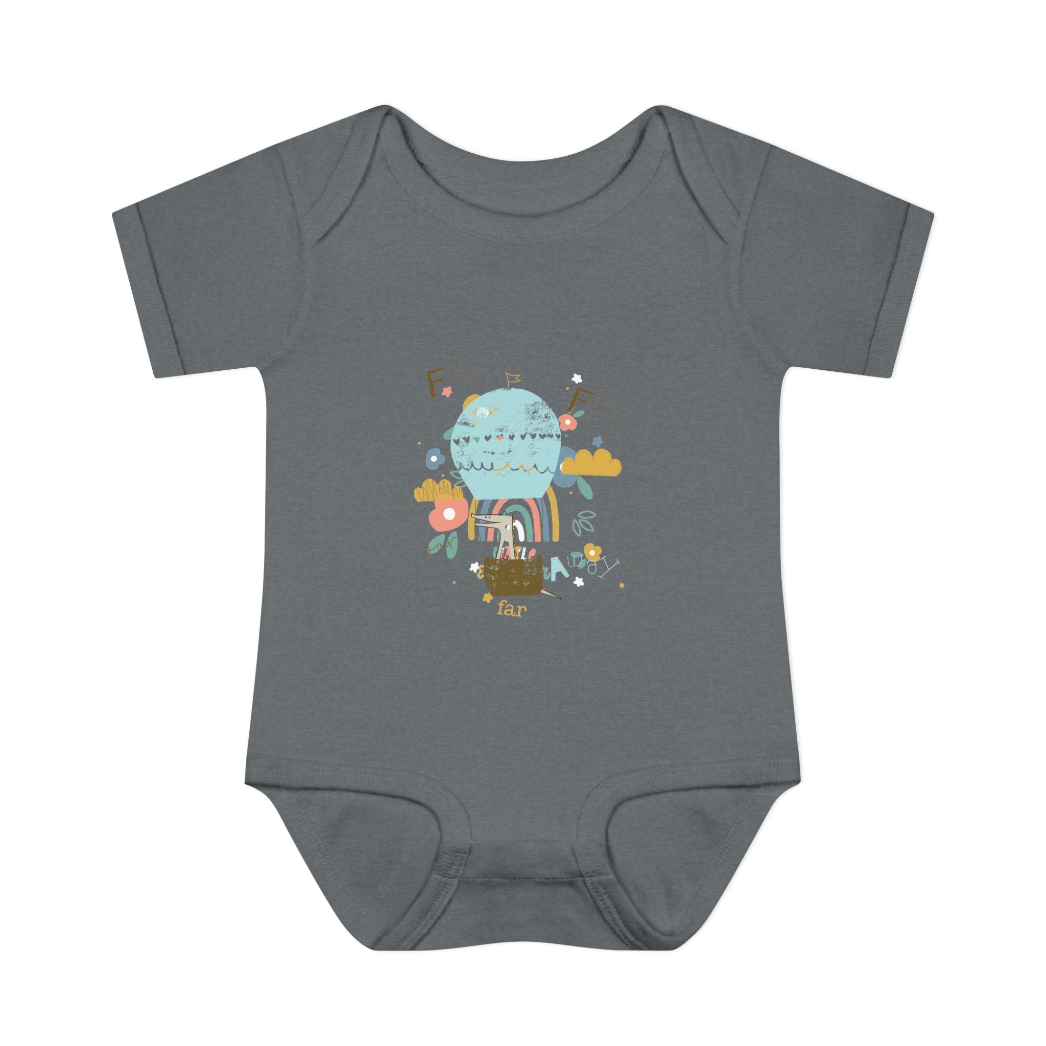 Rainbow and Flowers Infant Bodysuit, Cute Baby Outfit, Baby Shower Gift, Newborn Clothes, Spring Celebration Wear