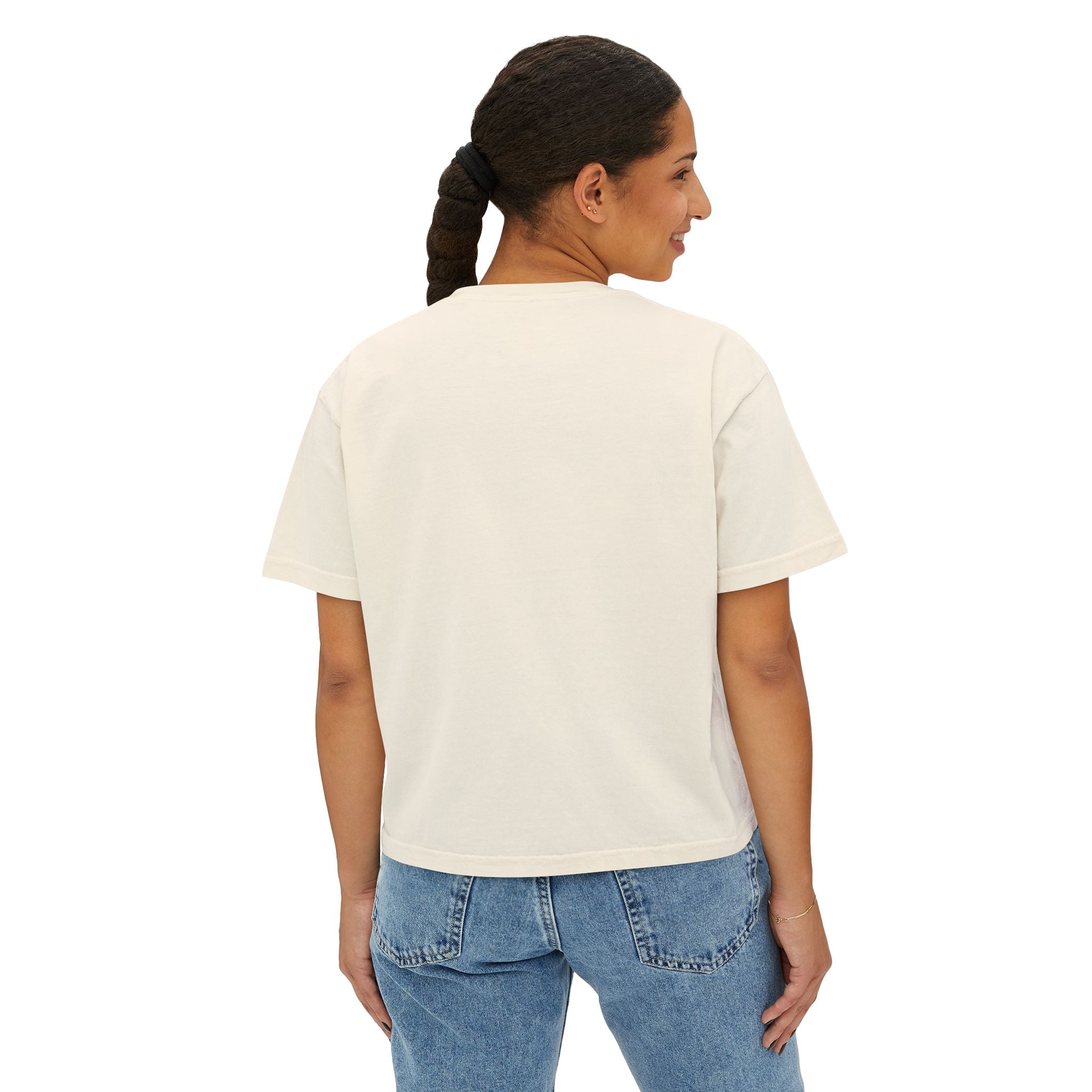 Artistic Women's Boxy Tee, Handprint Design Tee, Casual Summer Top, Unique Gift Idea, Wearable Art Clothing