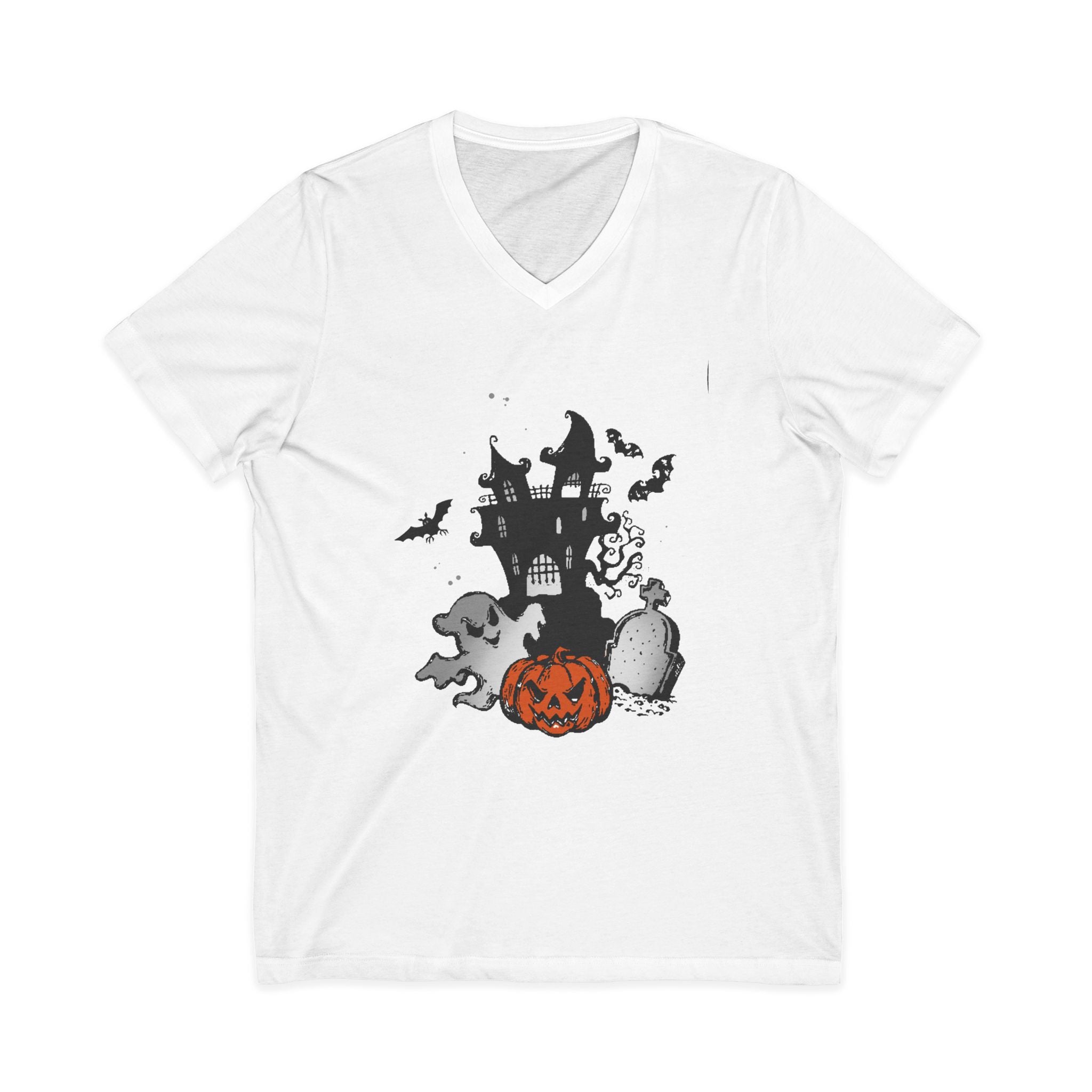 Women Halloween V-Neck Tee