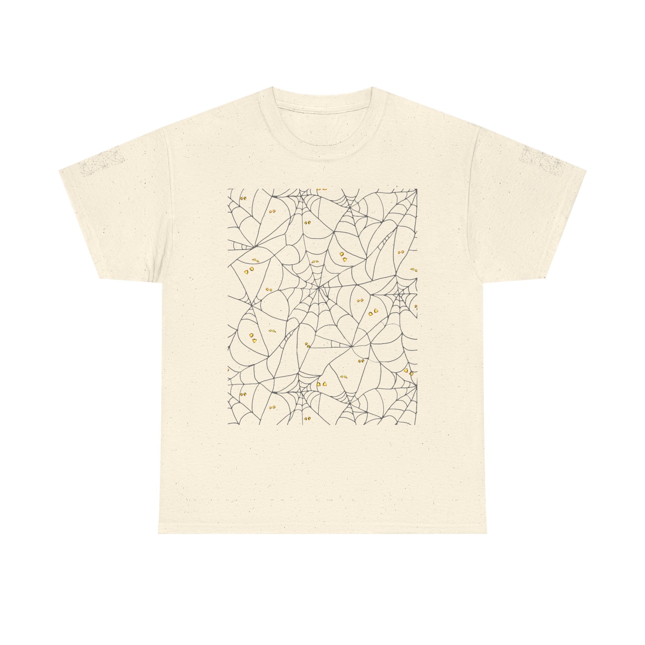 Spooky Spiderweb Tee, Halloween T-Shirt, Unisex Cotton Tee, Fall Fashion, Horror Theme, Scary Gift, Autumn Apparel