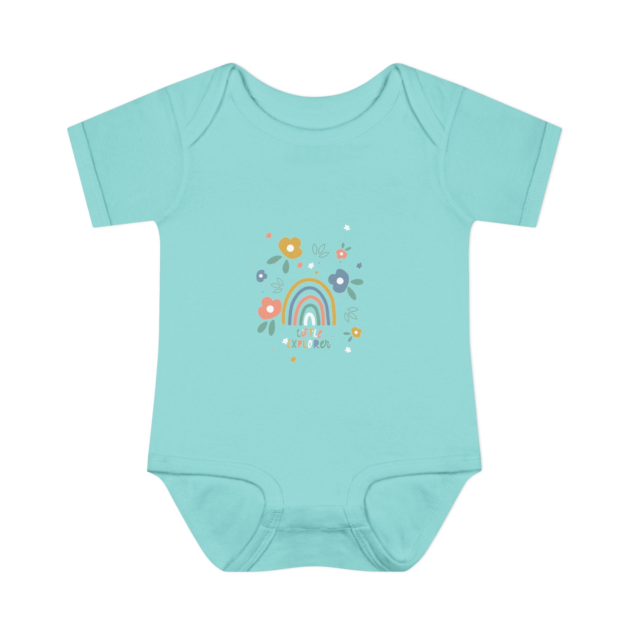 Whimsical Rainbow Baby Bodysuit | Cute Infant Onesie, Floral Baby Clothing, Gift for New Parents, Baby Shower Present, Toddler Outfit