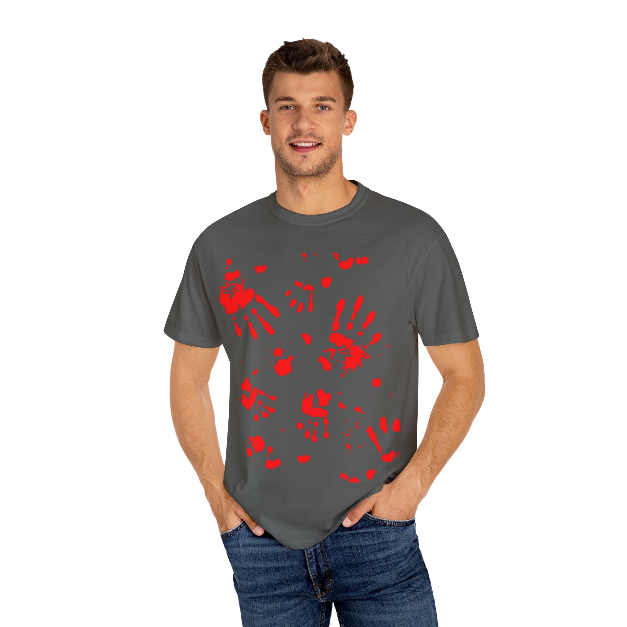 Handprint Art Unisex T-shirt - Unique Grunge Tee, Casual Wear, Gift for Artsy Friends, Home Decor Style, Statement Fashion
