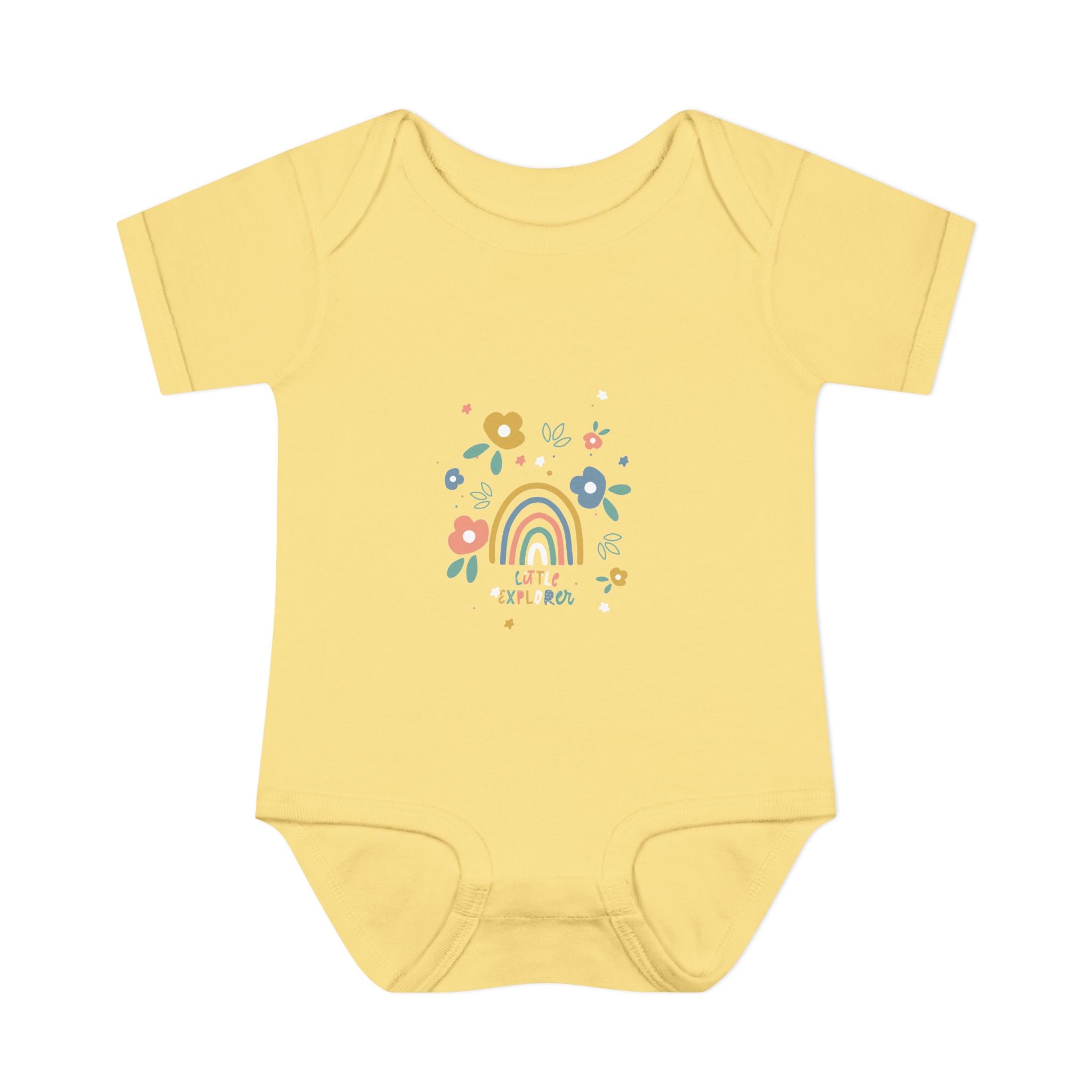 Whimsical Rainbow Baby Bodysuit | Cute Infant Onesie, Floral Baby Clothing, Gift for New Parents, Baby Shower Present, Toddler Outfit