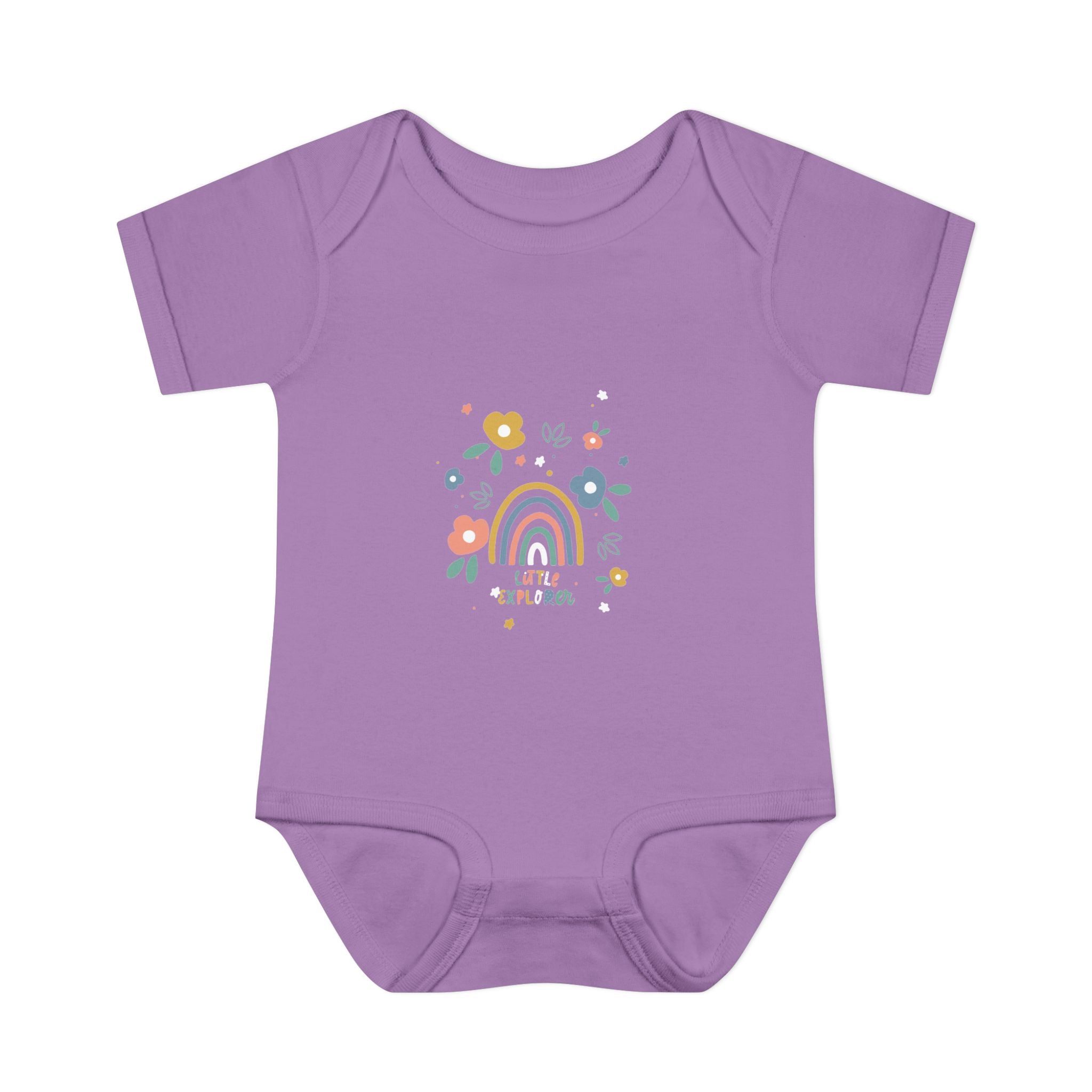 Whimsical Rainbow Baby Bodysuit | Cute Infant Onesie, Floral Baby Clothing, Gift for New Parents, Baby Shower Present, Toddler Outfit