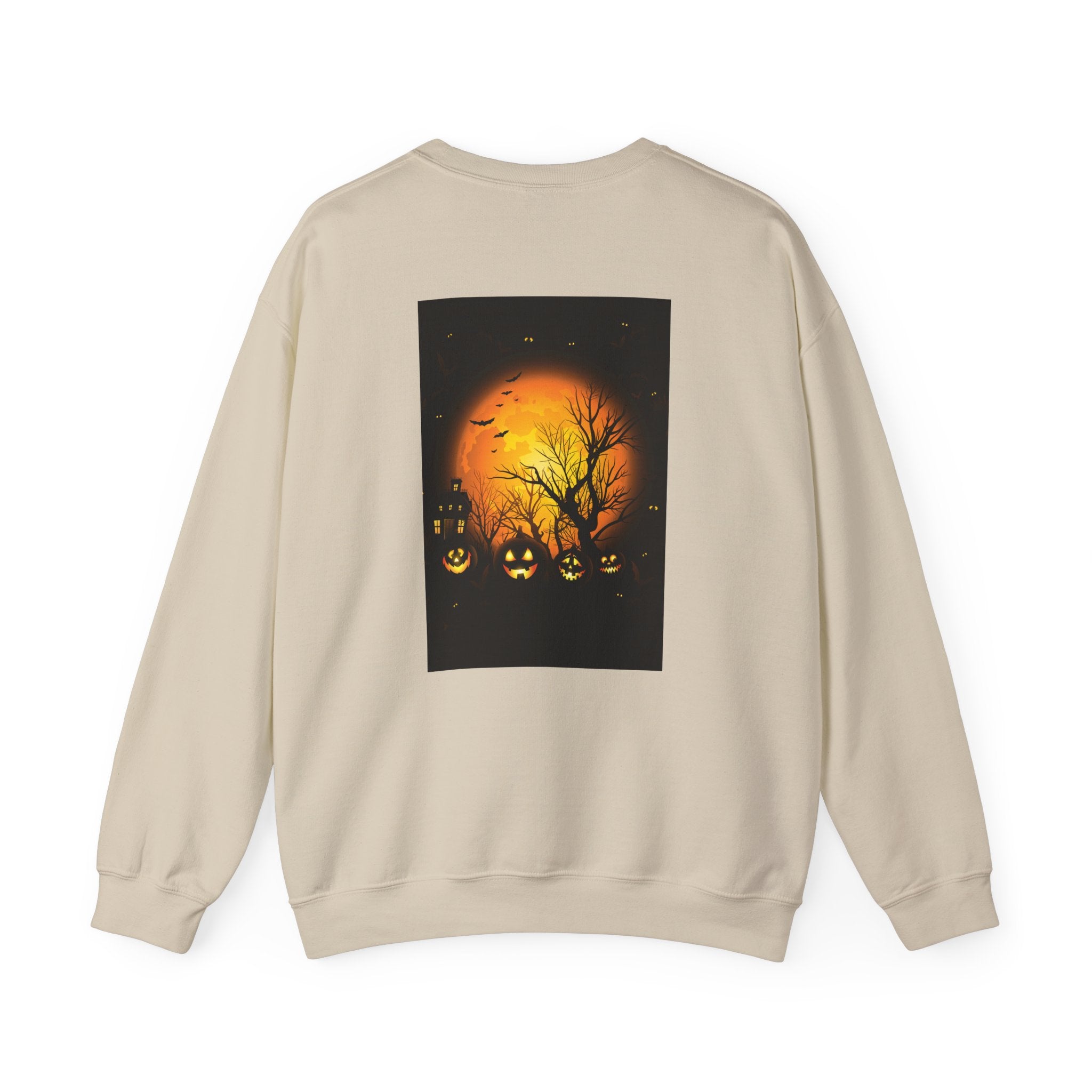 Halloween Pumpkin Crewneck Sweatshirt | Cozy Unisex Fall Fashion, Spooky Apparel, Autumn Layering, Halloween Gift