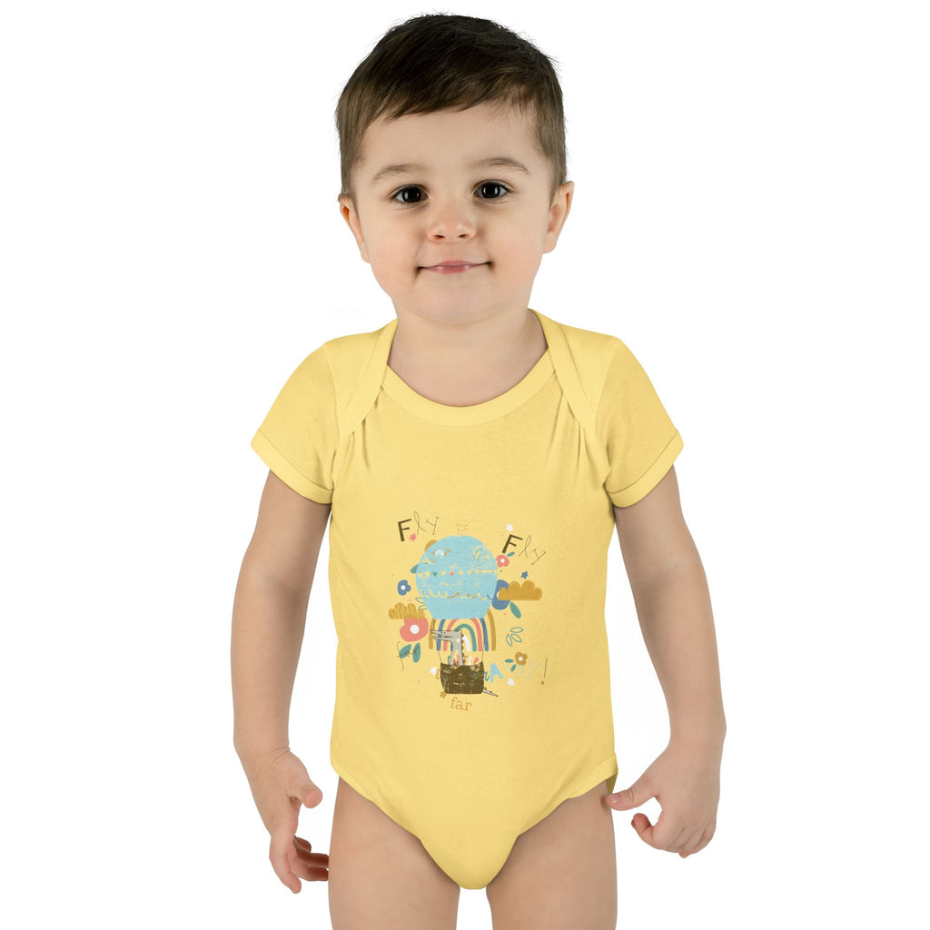 Rainbow and Flowers Infant Bodysuit, Cute Baby Outfit, Baby Shower Gift, Newborn Clothes, Spring Celebration Wear
