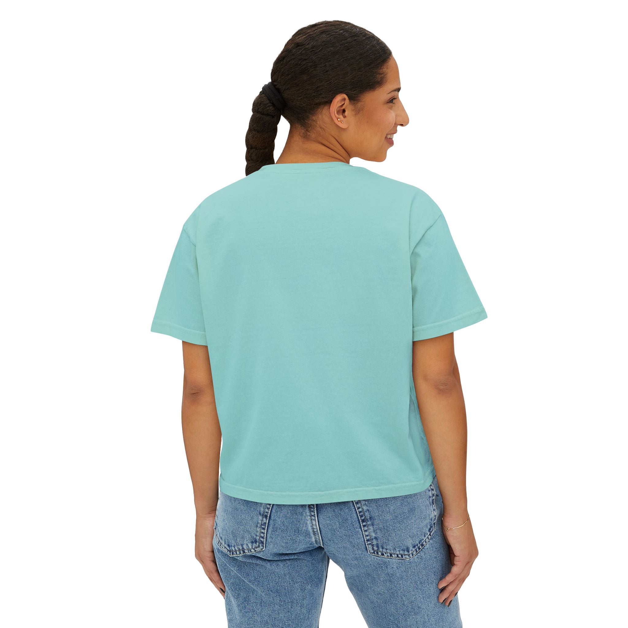 Artistic Women's Boxy Tee, Handprint Design Tee, Casual Summer Top, Unique Gift Idea, Wearable Art Clothing