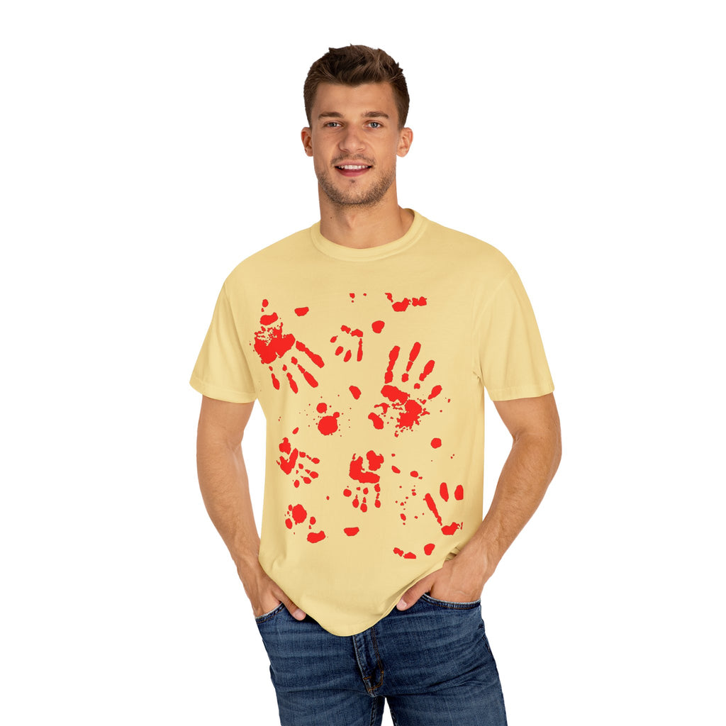 Handprint Art Unisex T-shirt - Unique Grunge Tee, Casual Wear, Gift for Artsy Friends, Home Decor Style, Statement Fashion