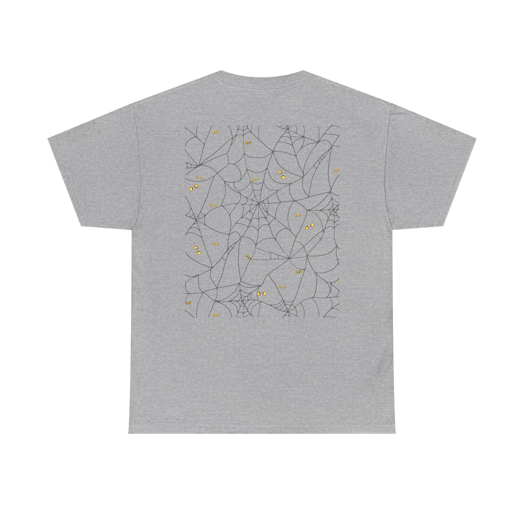 Spooky Spiderweb Tee, Halloween T-Shirt, Unisex Cotton Tee, Fall Fashion, Horror Theme, Scary Gift, Autumn Apparel