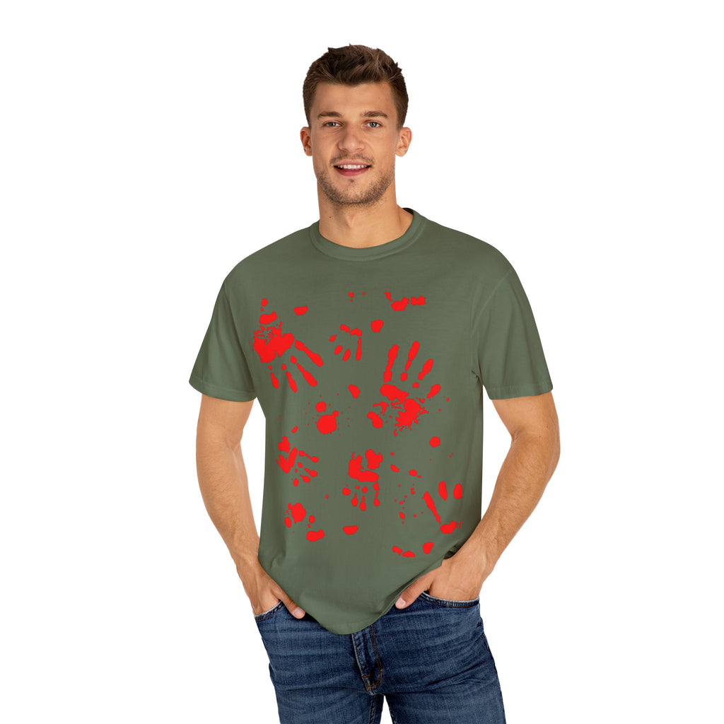 Handprint Art Unisex T-shirt - Unique Grunge Tee, Casual Wear, Gift for Artsy Friends, Home Decor Style, Statement Fashion