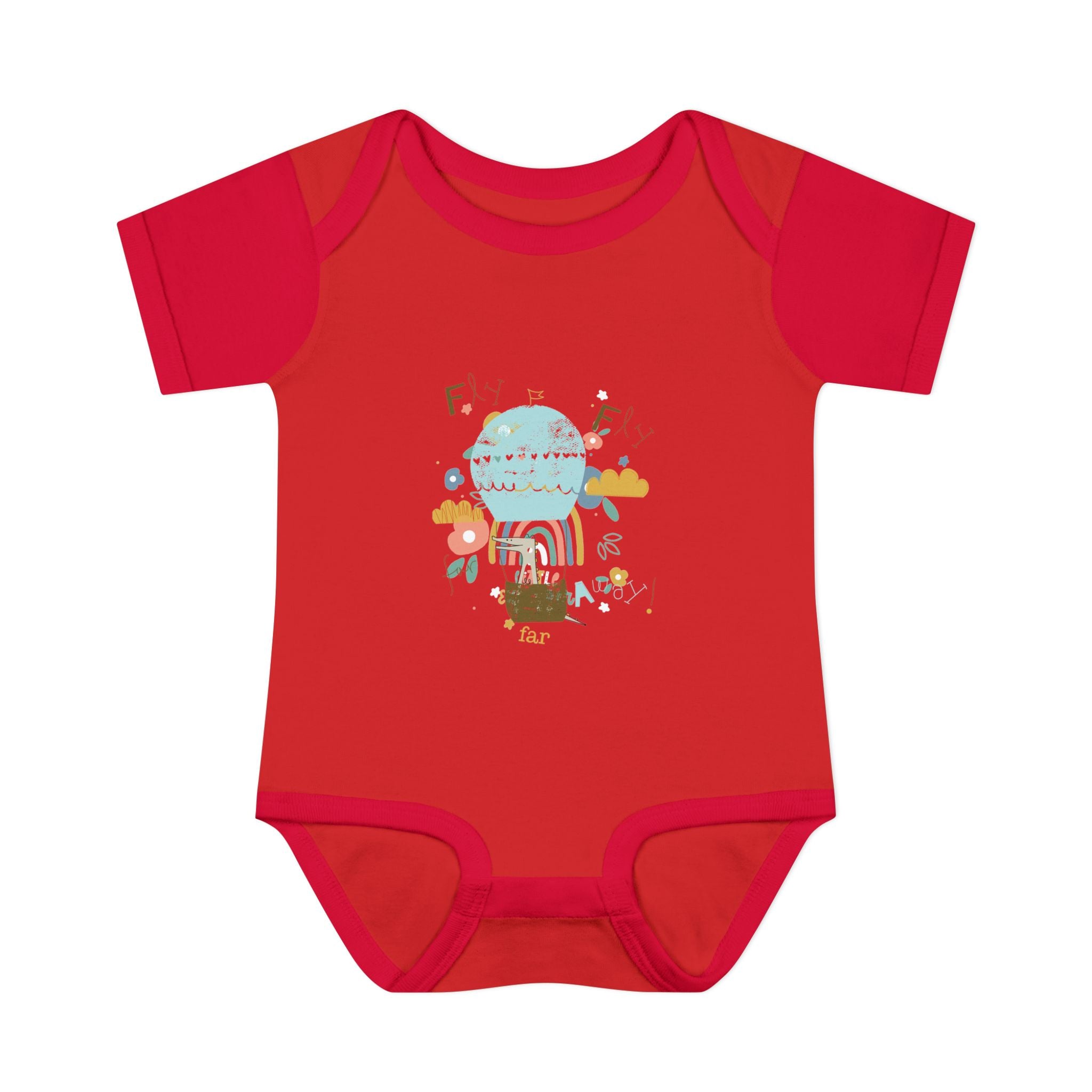 Rainbow and Flowers Infant Bodysuit, Cute Baby Outfit, Baby Shower Gift, Newborn Clothes, Spring Celebration Wear
