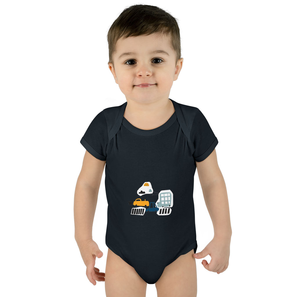 Cute Infant Baby Bodysuit with Adorable Construction Vehicles Dip into Fun, Gift for New Parents, Baby Shower Gift, Everyday Wear, [...]