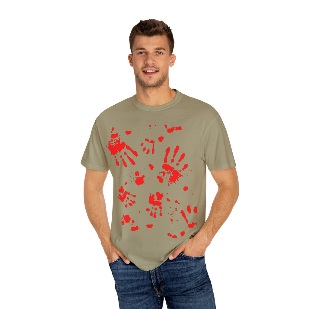 Handprint Art Unisex T-shirt - Unique Grunge Tee, Casual Wear, Gift for Artsy Friends, Home Decor Style, Statement Fashion