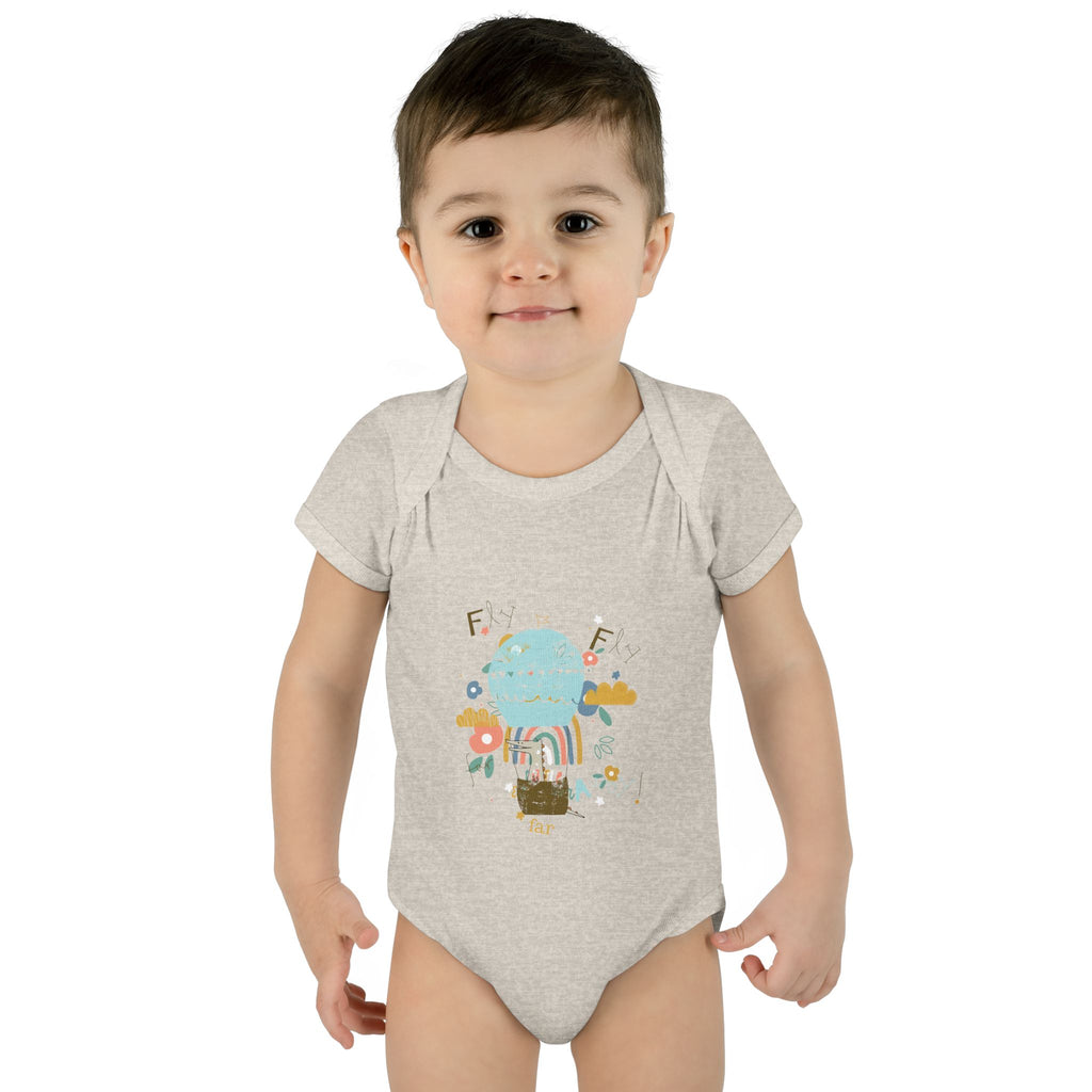 Rainbow and Flowers Infant Bodysuit, Cute Baby Outfit, Baby Shower Gift, Newborn Clothes, Spring Celebration Wear