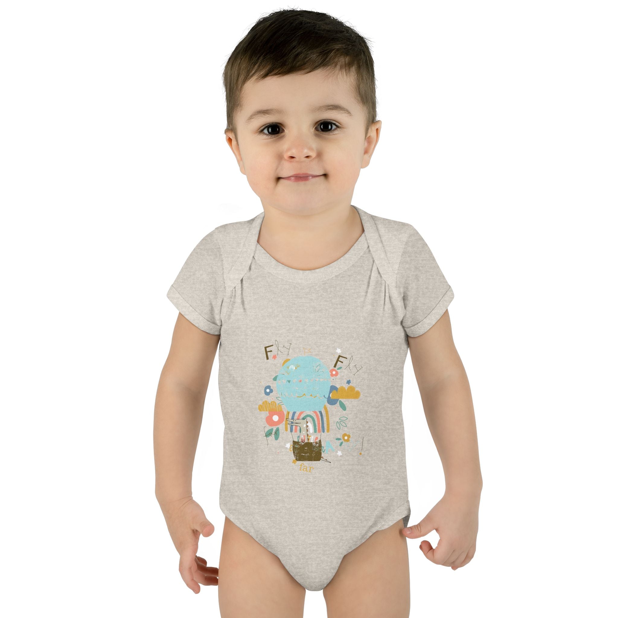 Rainbow and Flowers Infant Bodysuit, Cute Baby Outfit, Baby Shower Gift, Newborn Clothes, Spring Celebration Wear