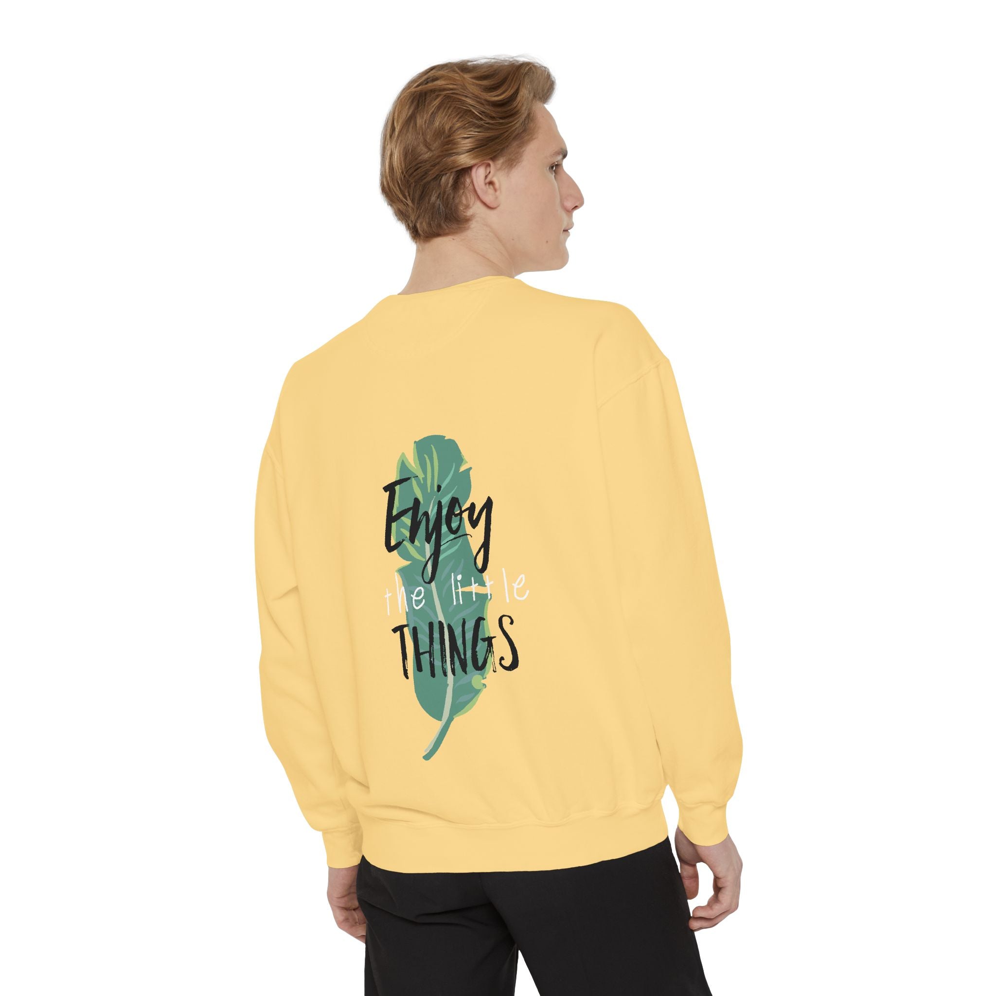Men Enjoy the Little Things Sweatshirt, Cozy Apparel, Gift for Her, Motivational Fashion, Spring Casual Wear