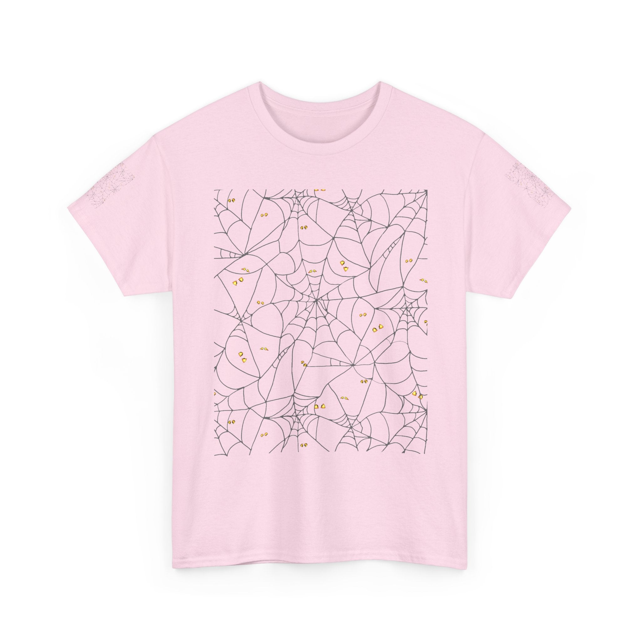 Spooky Spiderweb Tee, Halloween T-Shirt, Unisex Cotton Tee, Fall Fashion, Horror Theme, Scary Gift, Autumn Apparel