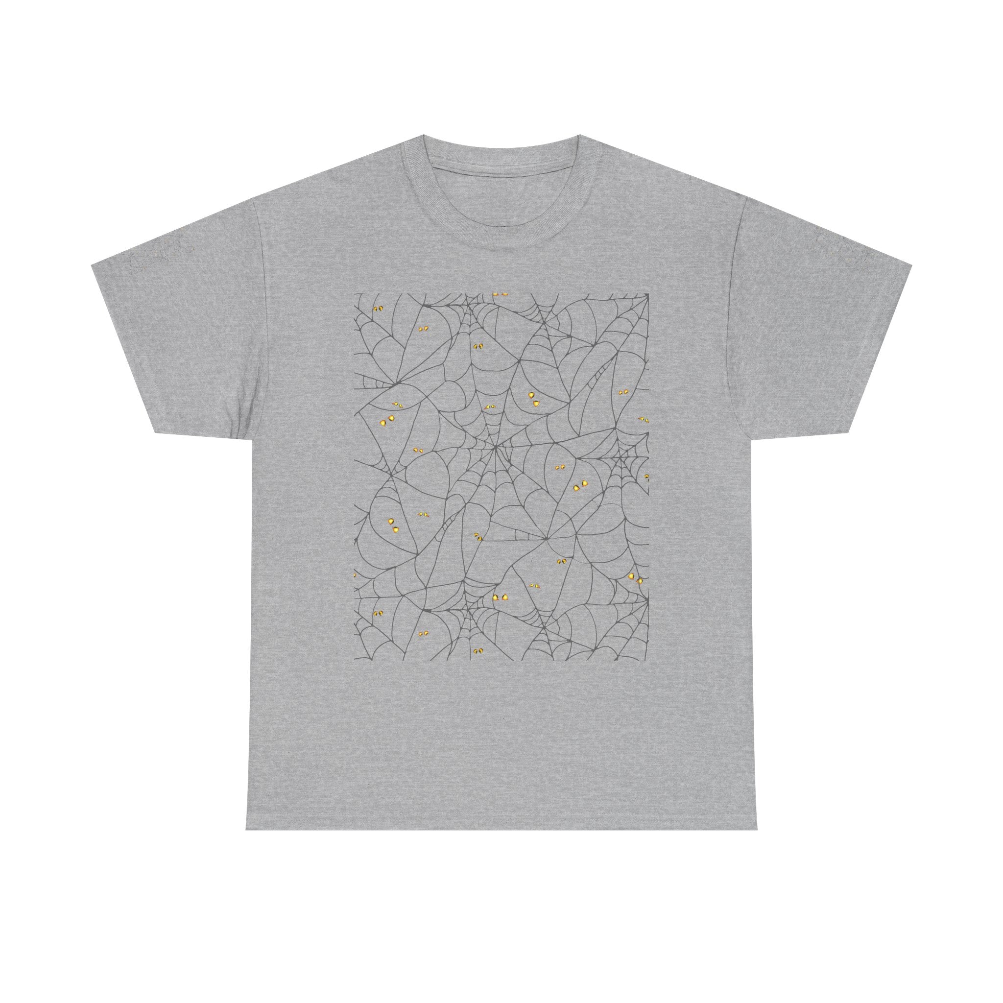 Spooky Spiderweb Tee, Halloween T-Shirt, Unisex Cotton Tee, Fall Fashion, Horror Theme, Scary Gift, Autumn Apparel