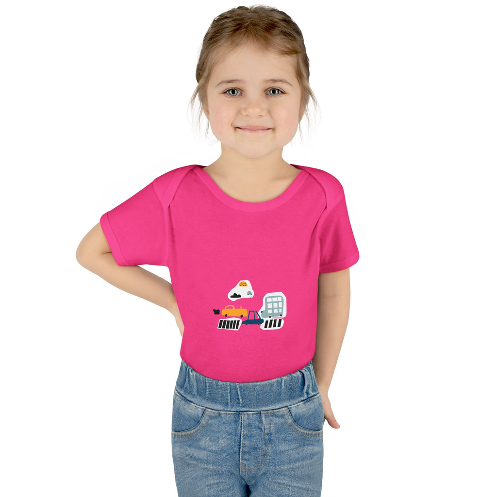 Cute Infant Baby Bodysuit with Adorable Construction Vehicles Dip into Fun, Gift for New Parents, Baby Shower Gift, Everyday Wear, [...]
