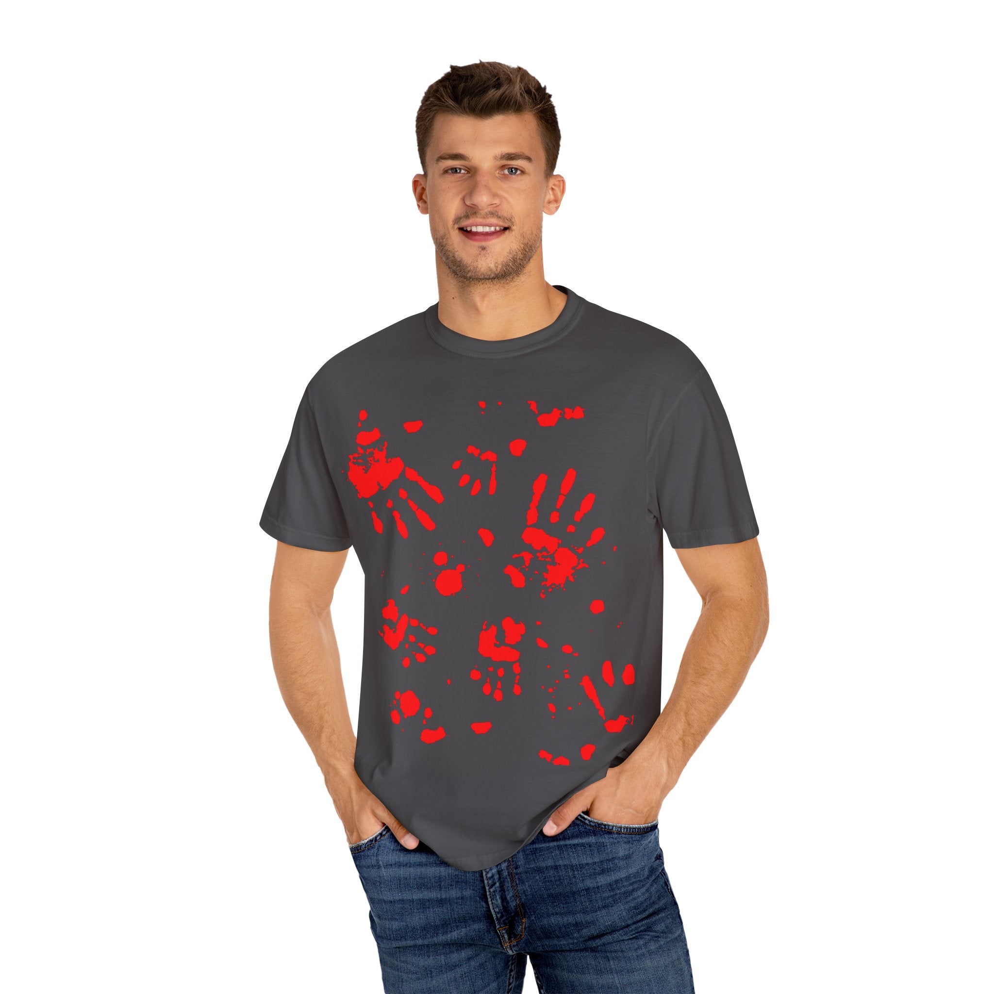 Handprint Art Unisex T-shirt - Unique Grunge Tee, Casual Wear, Gift for Artsy Friends, Home Decor Style, Statement Fashion