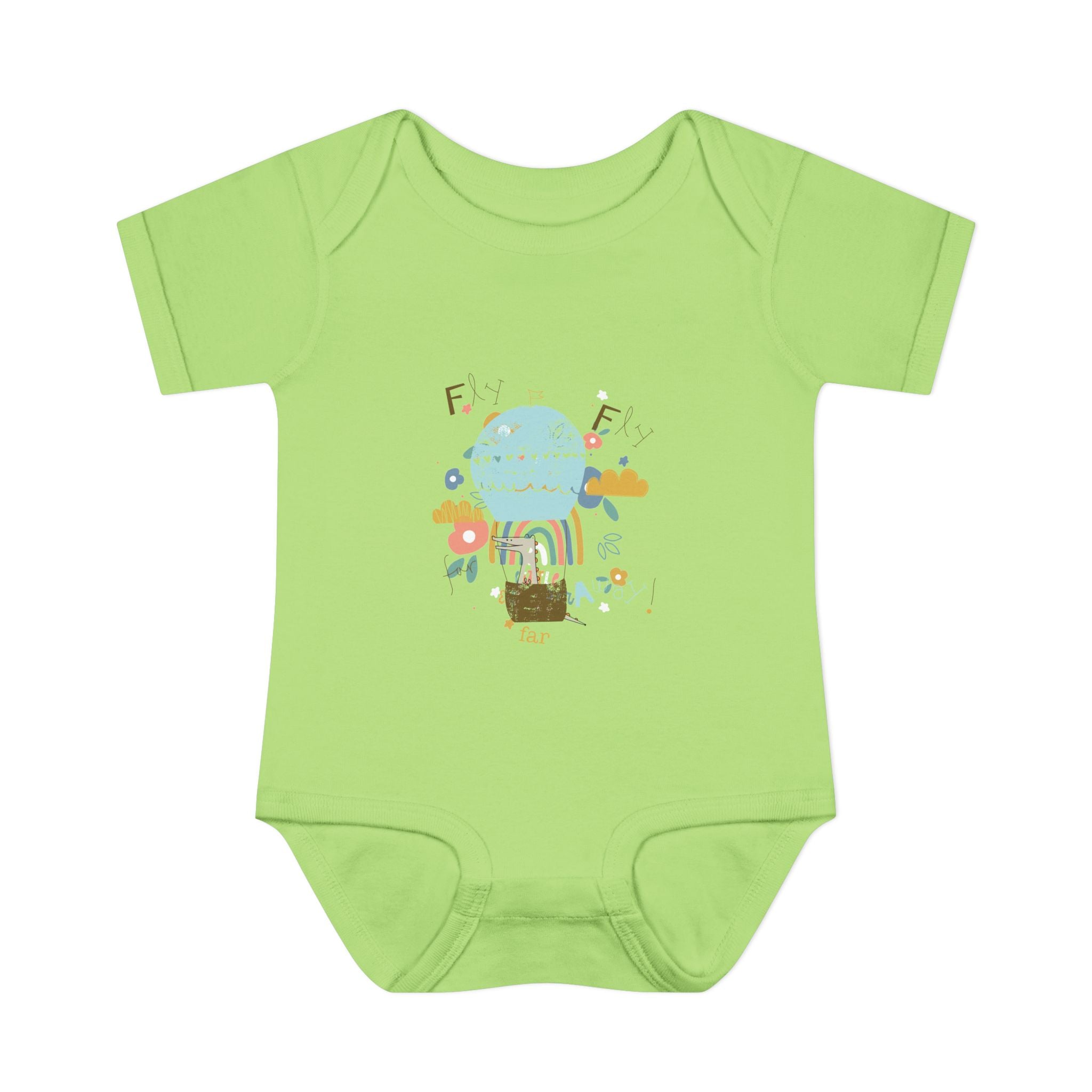 Rainbow and Flowers Infant Bodysuit, Cute Baby Outfit, Baby Shower Gift, Newborn Clothes, Spring Celebration Wear
