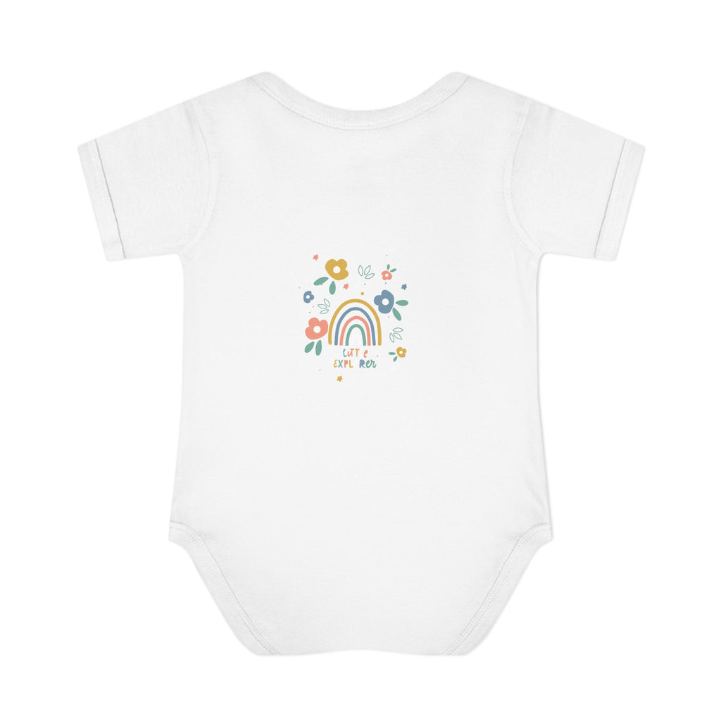 Whimsical Rainbow Baby Bodysuit | Cute Infant Onesie, Floral Baby Clothing, Gift for New Parents, Baby Shower Present, Toddler Outfit