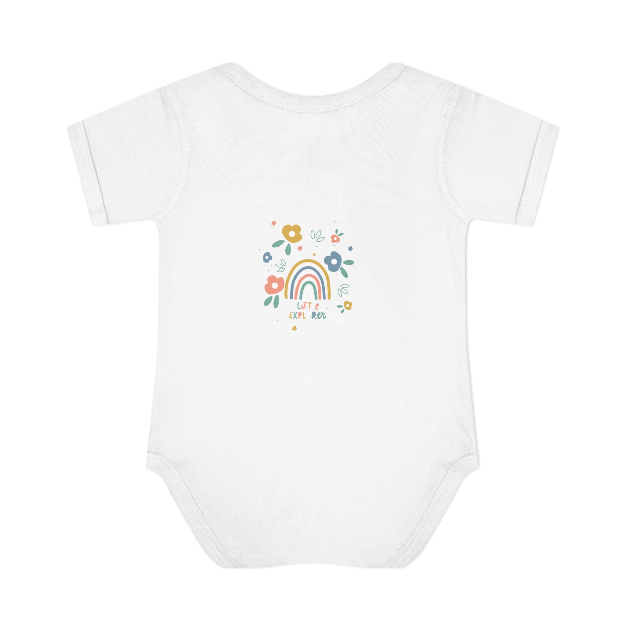 Whimsical Rainbow Baby Bodysuit | Cute Infant Onesie, Floral Baby Clothing, Gift for New Parents, Baby Shower Present, Toddler Outfit