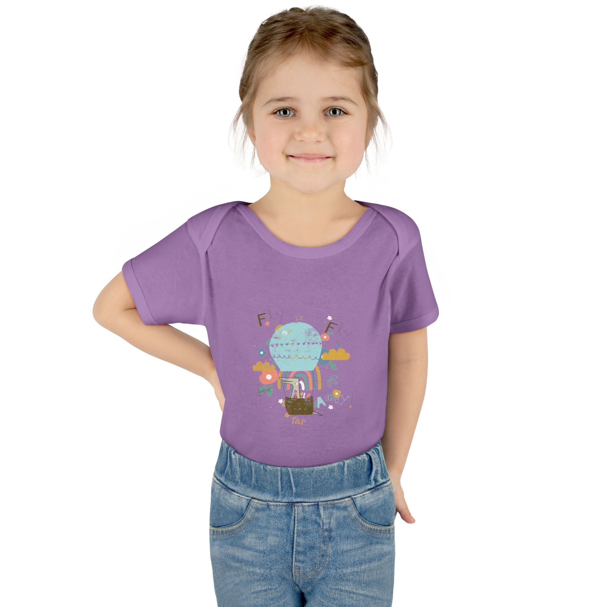 Rainbow and Flowers Infant Bodysuit, Cute Baby Outfit, Baby Shower Gift, Newborn Clothes, Spring Celebration Wear